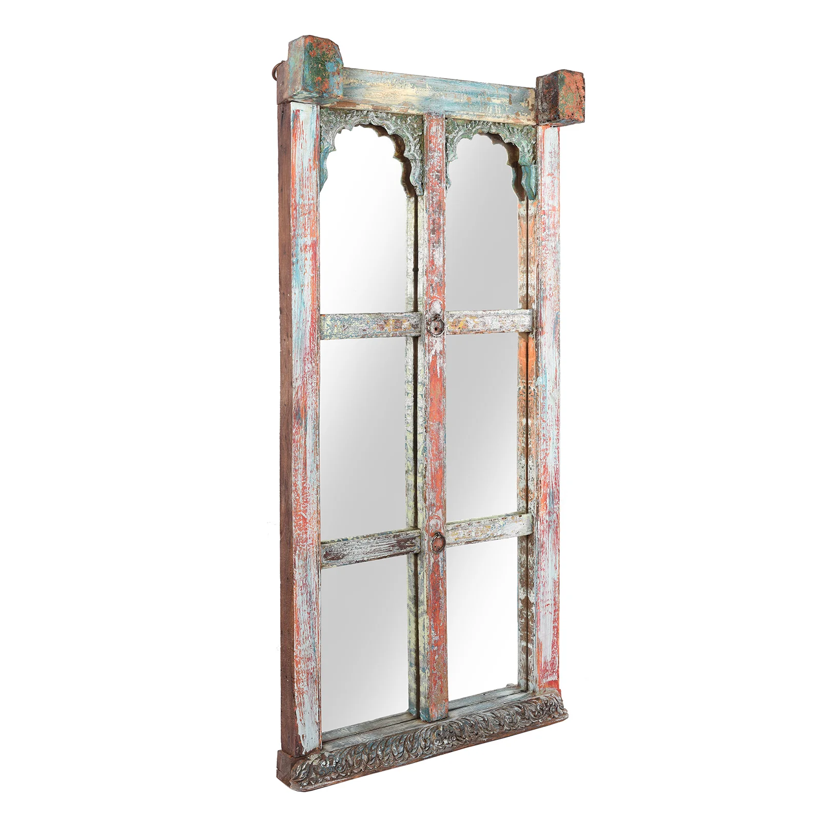 Painted Indian Mirror - 19thC (72 x 147cm) - Image 3