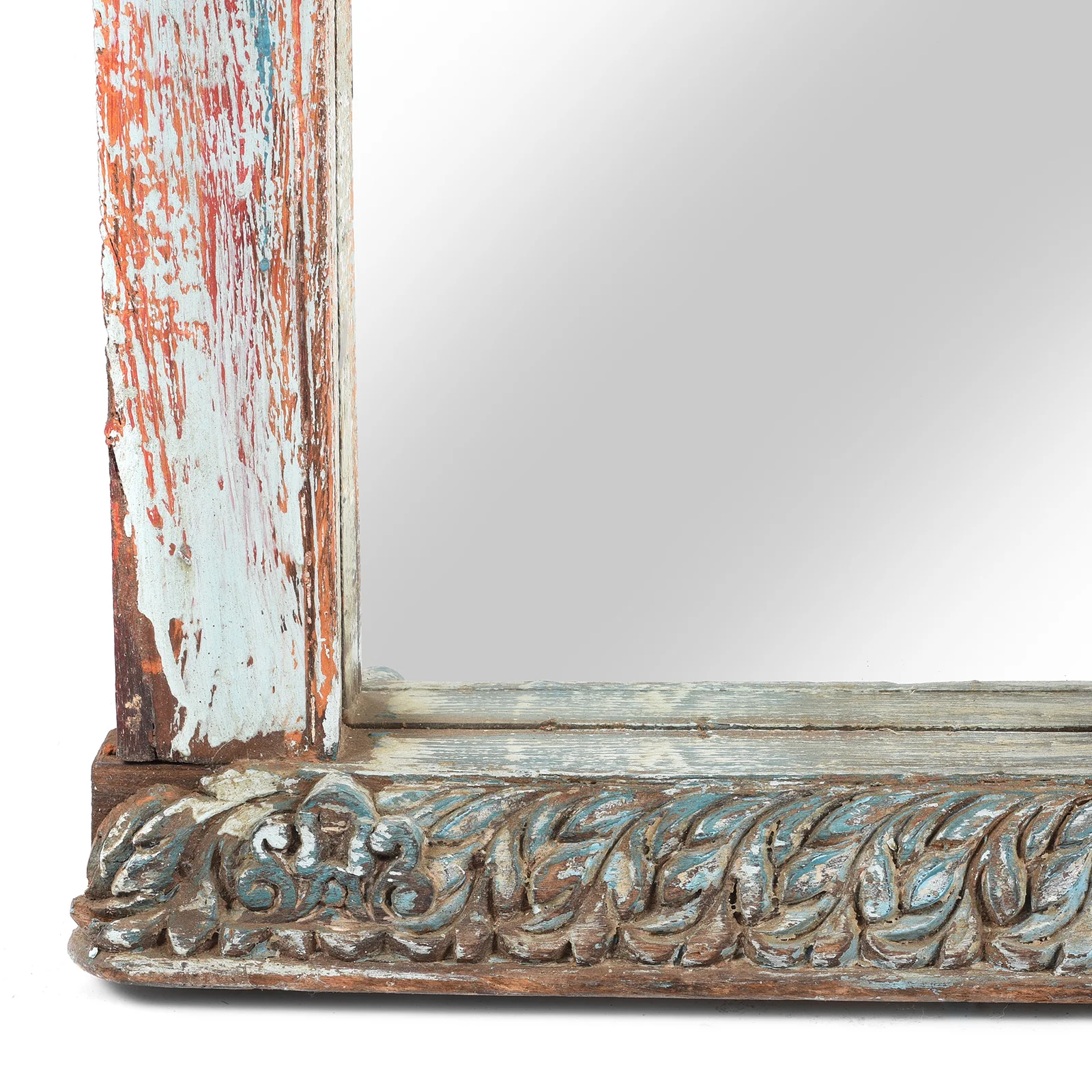 Painted Indian Mirror - 19thC (72 x 147cm) - Image 5