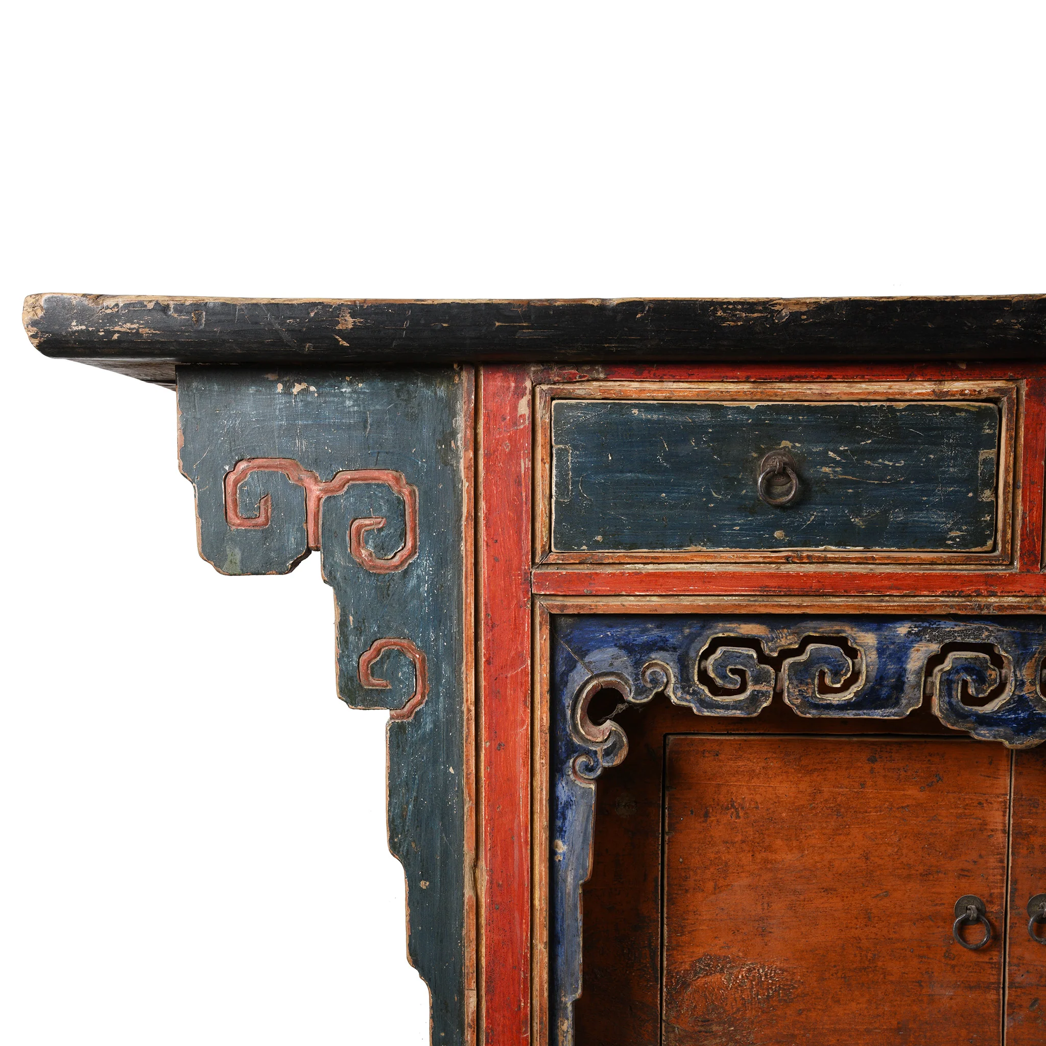 Painted Mongolian Altar Cabinet - Early 19thC - Image 2