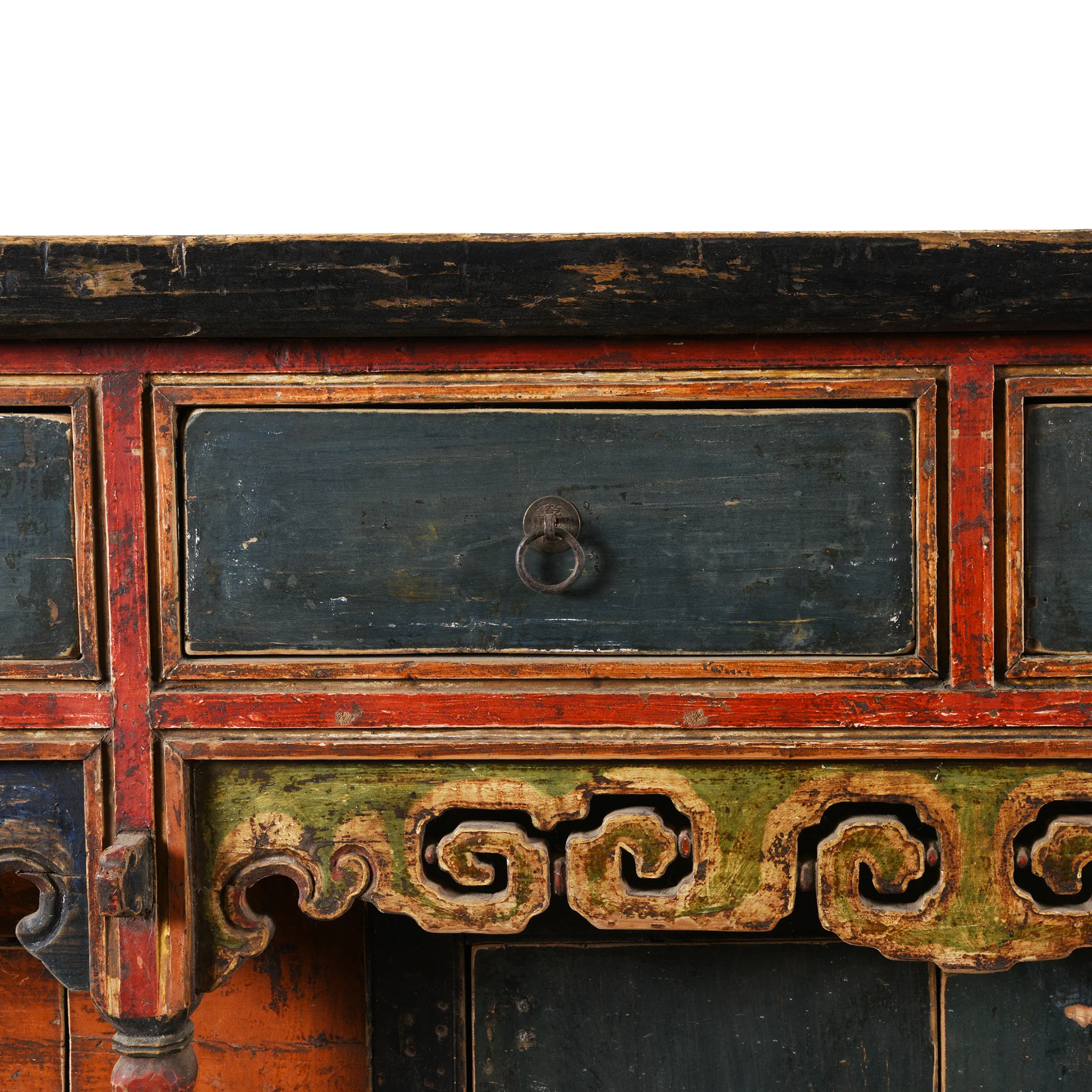 Painted Mongolian Altar Cabinet - Early 19thC - Image 4