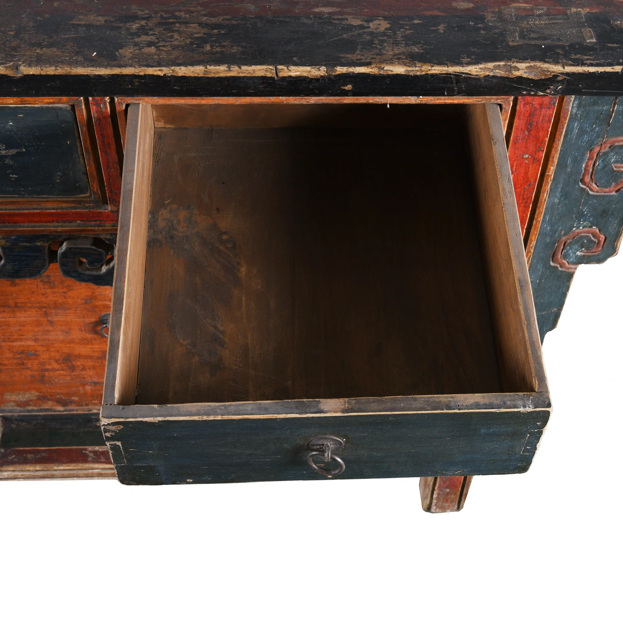 Painted Mongolian Altar Cabinet - Early 19thC - Image 7