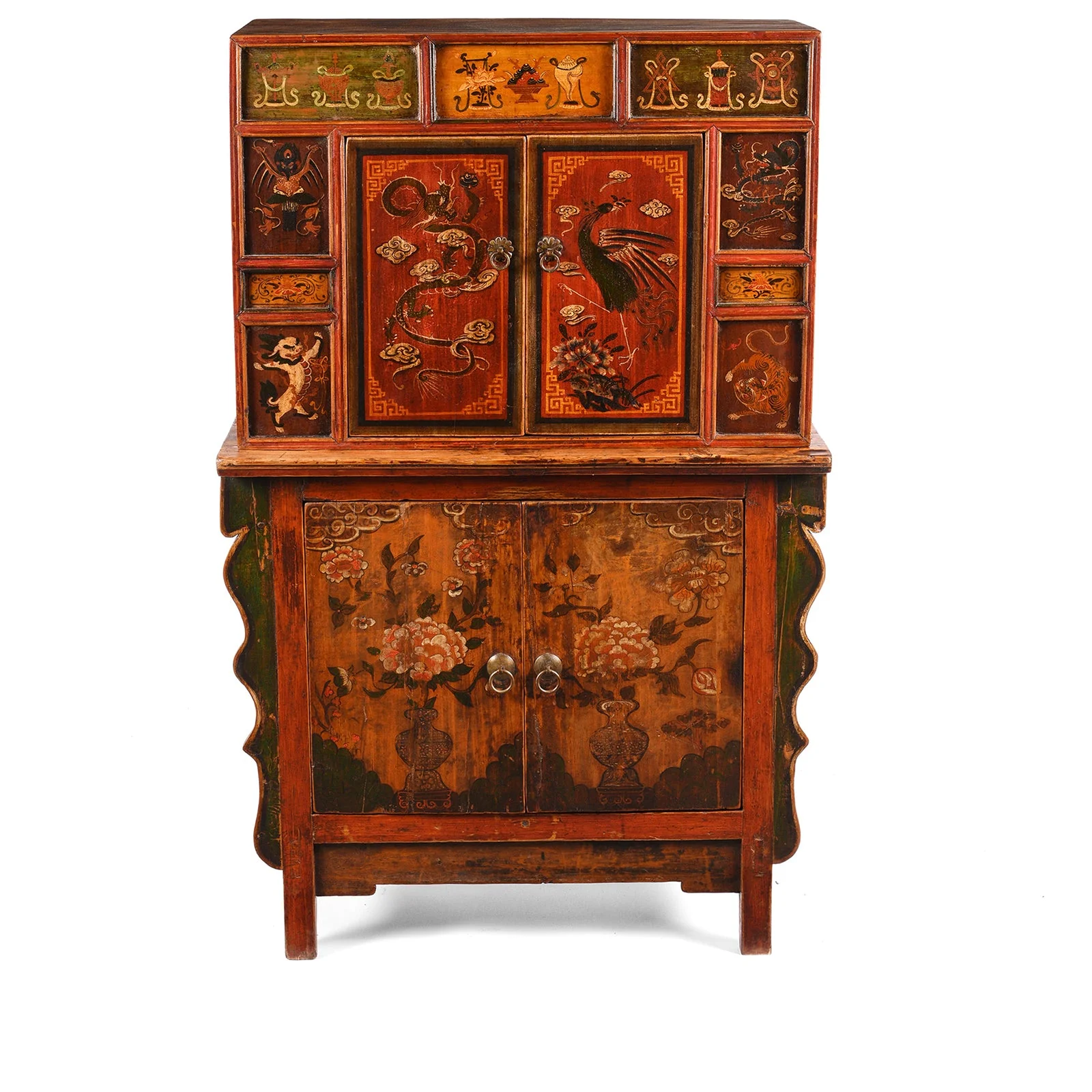 Painted Mongolian Cabinet - 18thC - Image 2