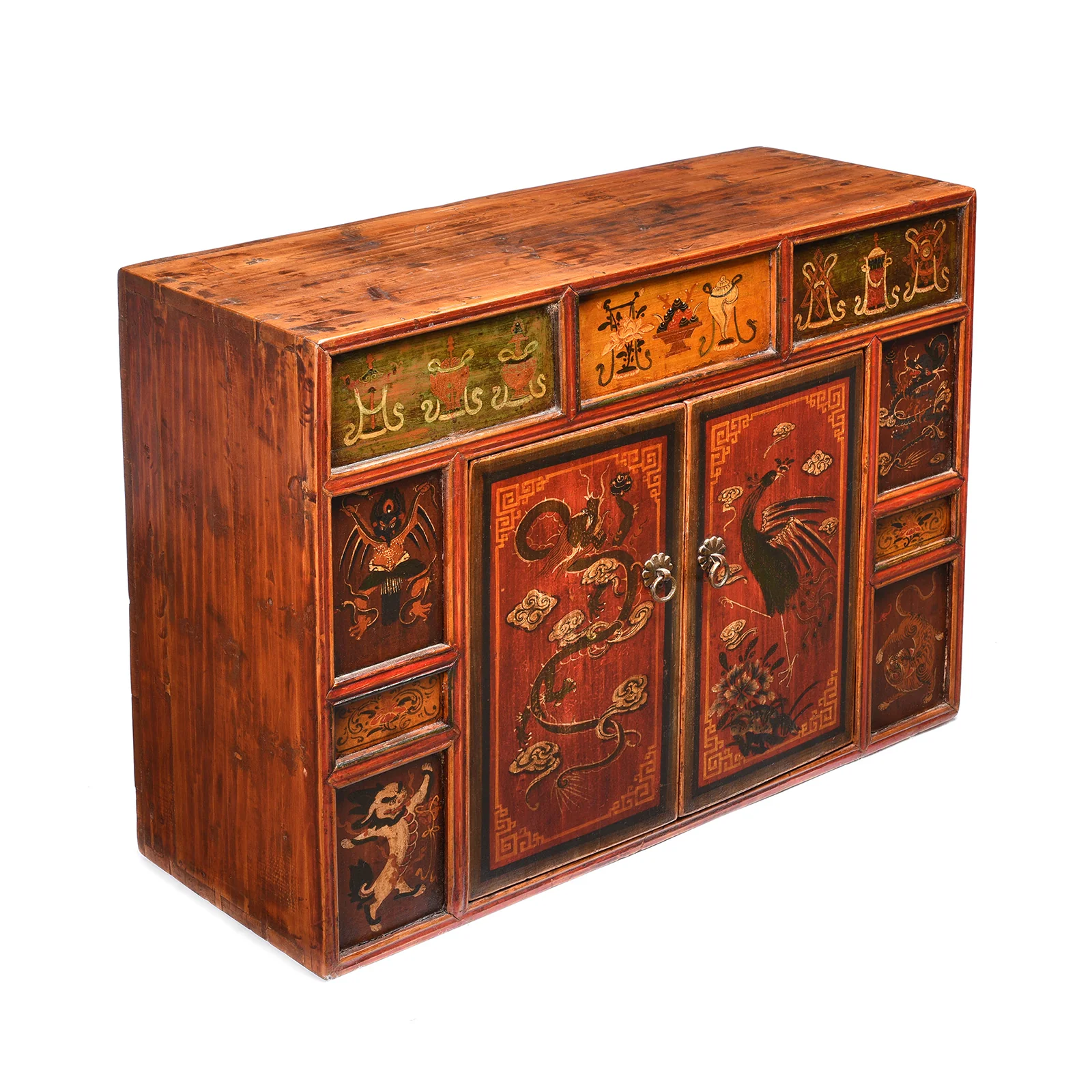 Painted Mongolian Cabinet - 18thC - Image 3