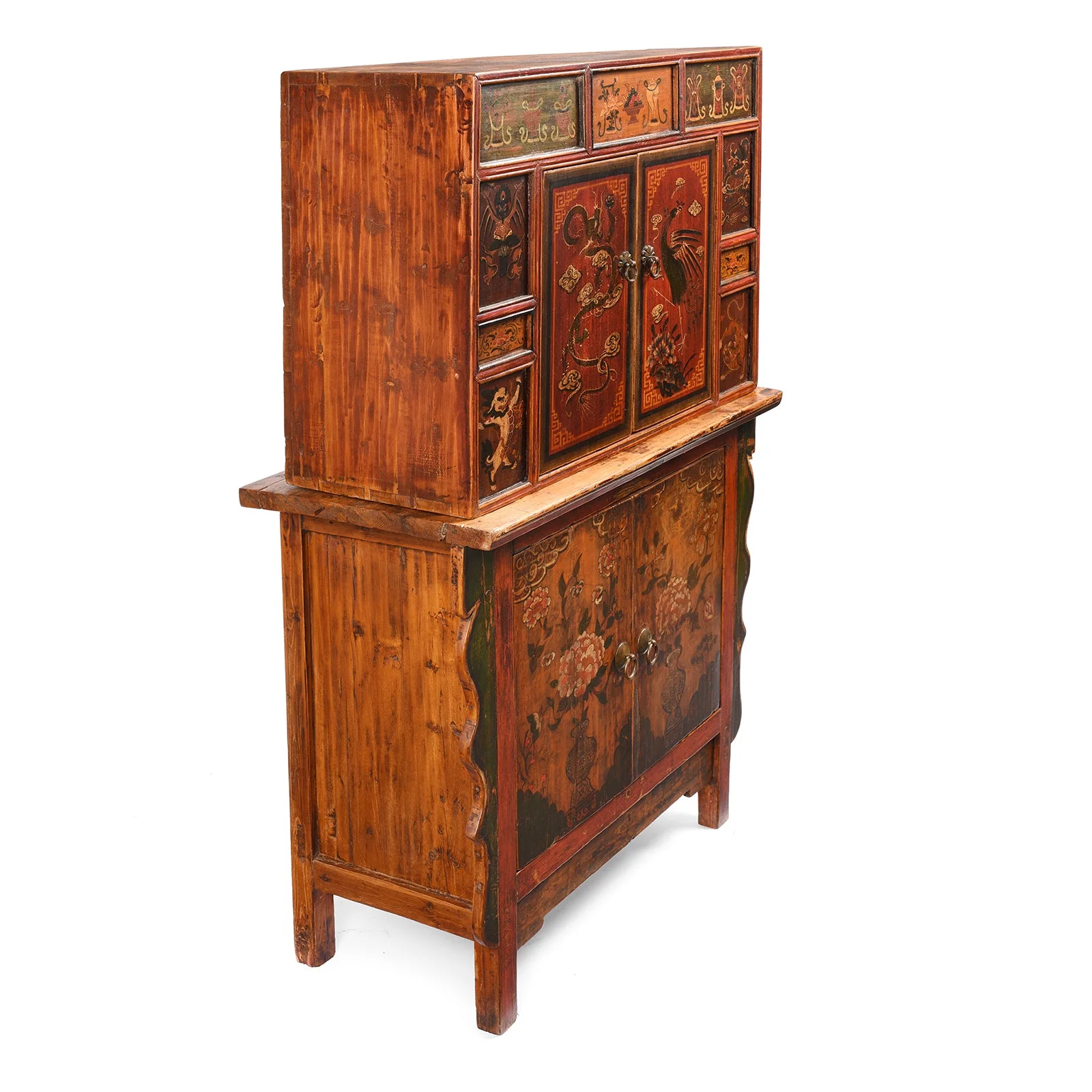 Painted Mongolian Cabinet - 18thC - Image 4