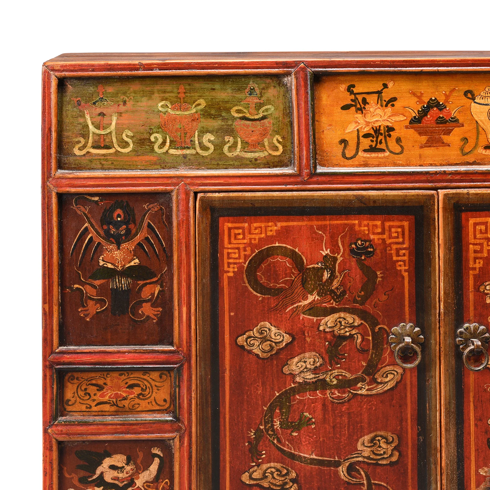 Painted Mongolian Cabinet - 18thC - Image 6