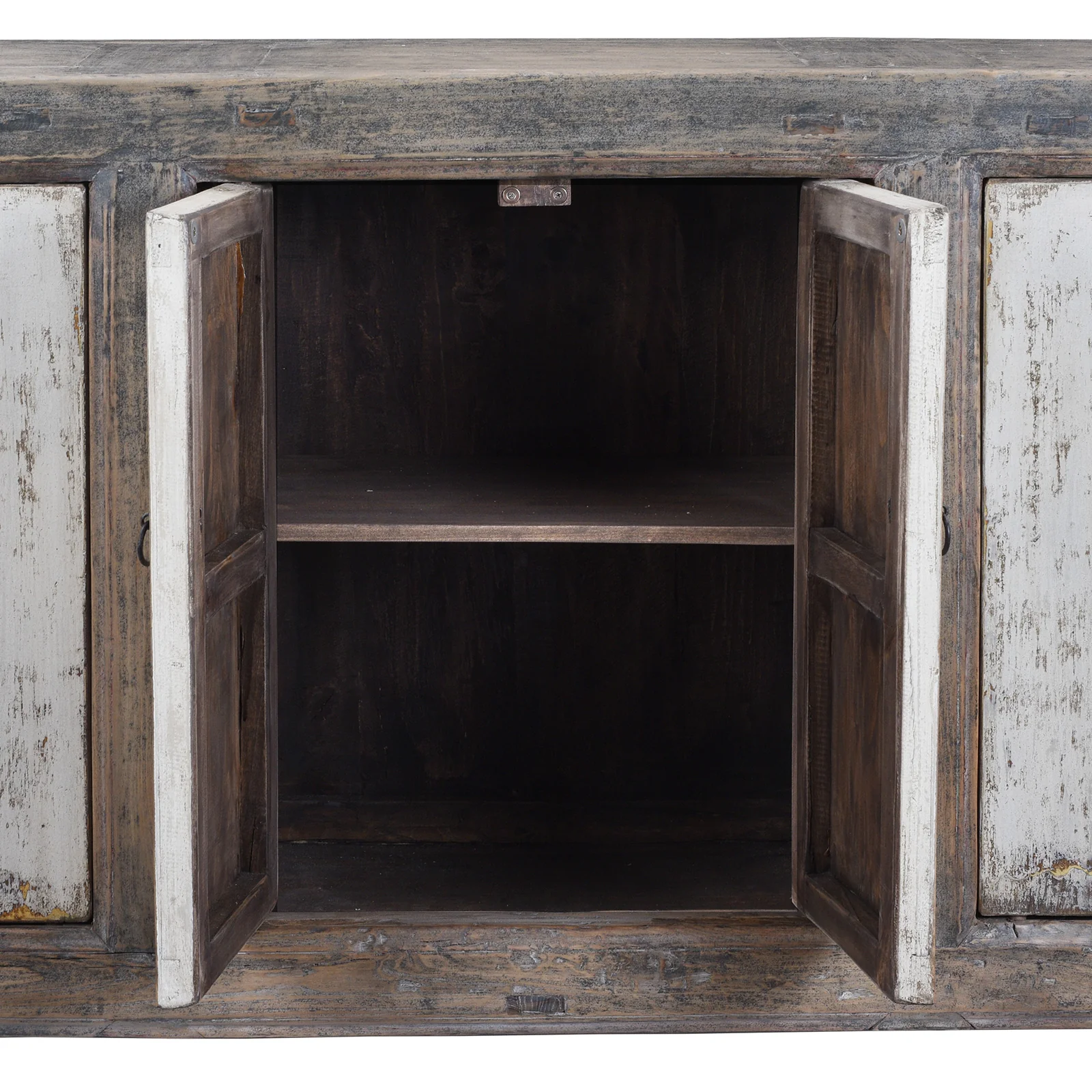 Painted 6 Door Mongolian Sideboard - Image 7