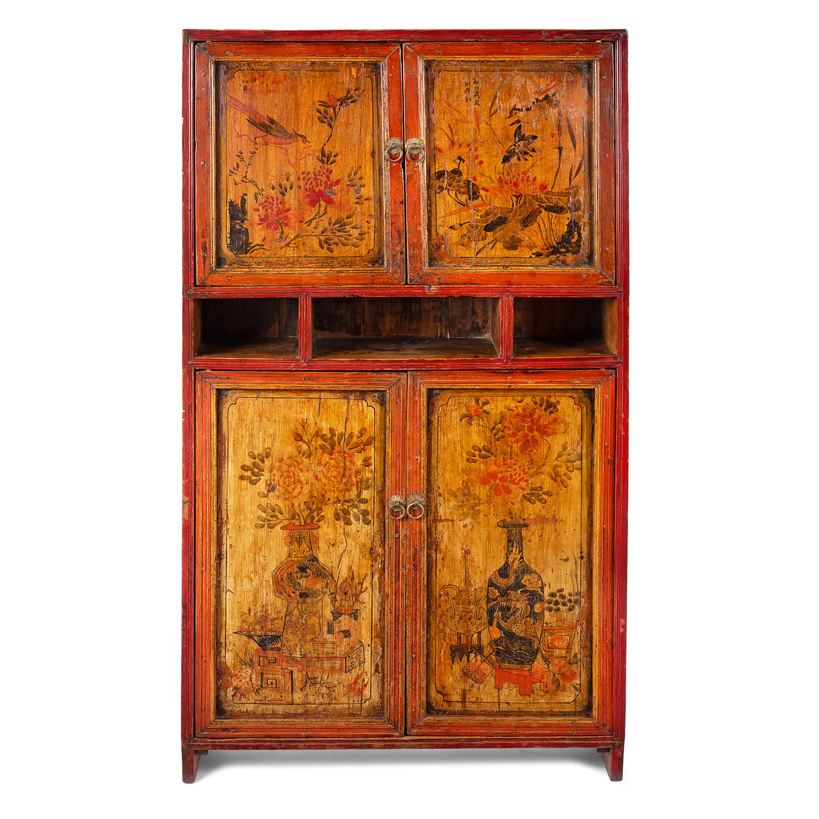 Painted Mongolian Storage Cabinet - Late 19th Century - Image 2