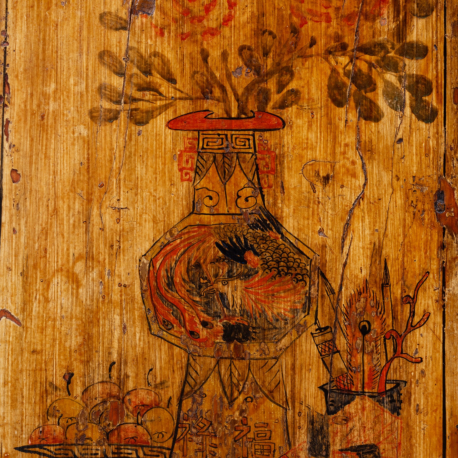 Painted Mongolian Storage Cabinet - Late 19th Century - Image 7