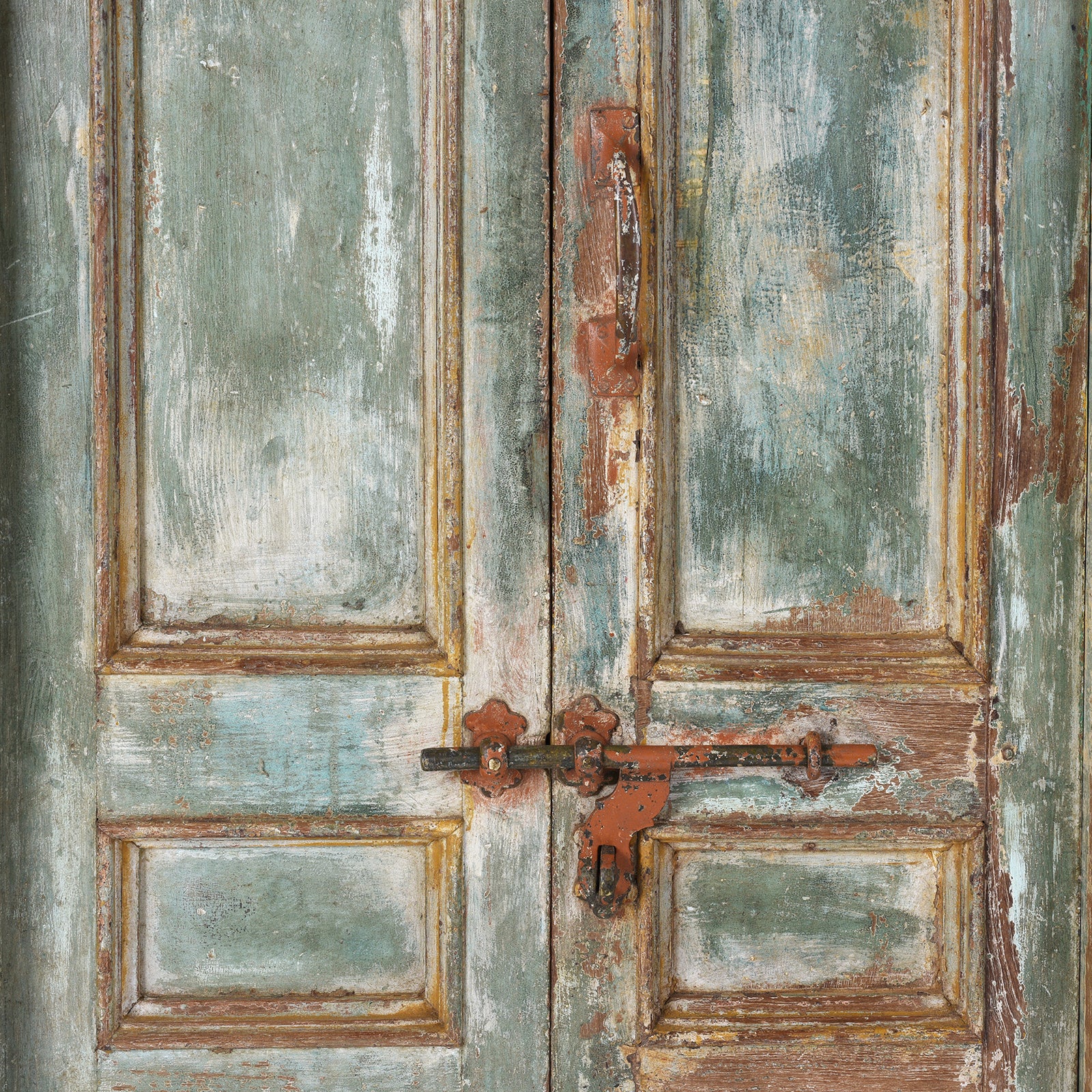 Painted Indian Door & Frame From Gujarat - 19th Century - Image 2