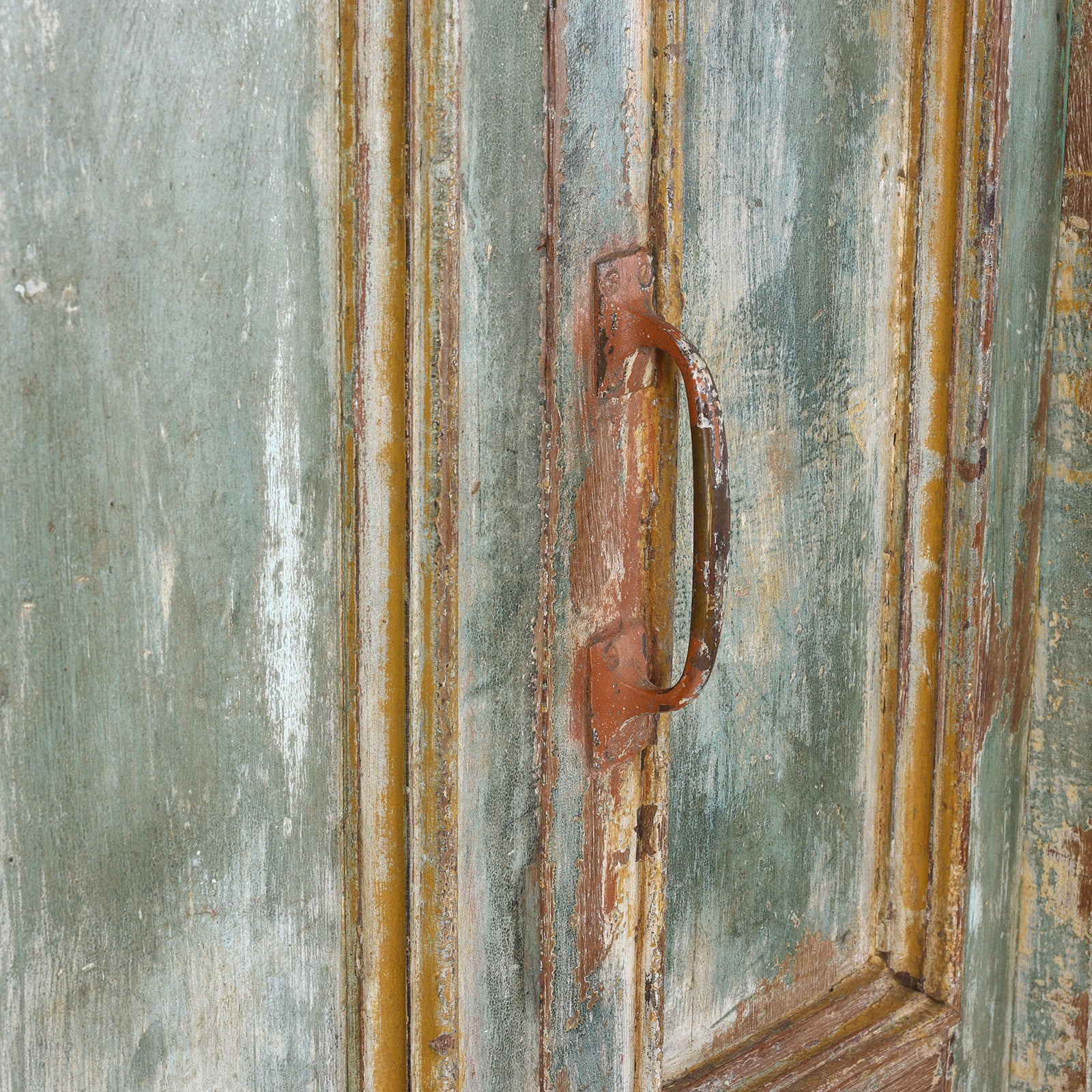 Painted Indian Door & Frame From Gujarat - 19th Century - Image 3