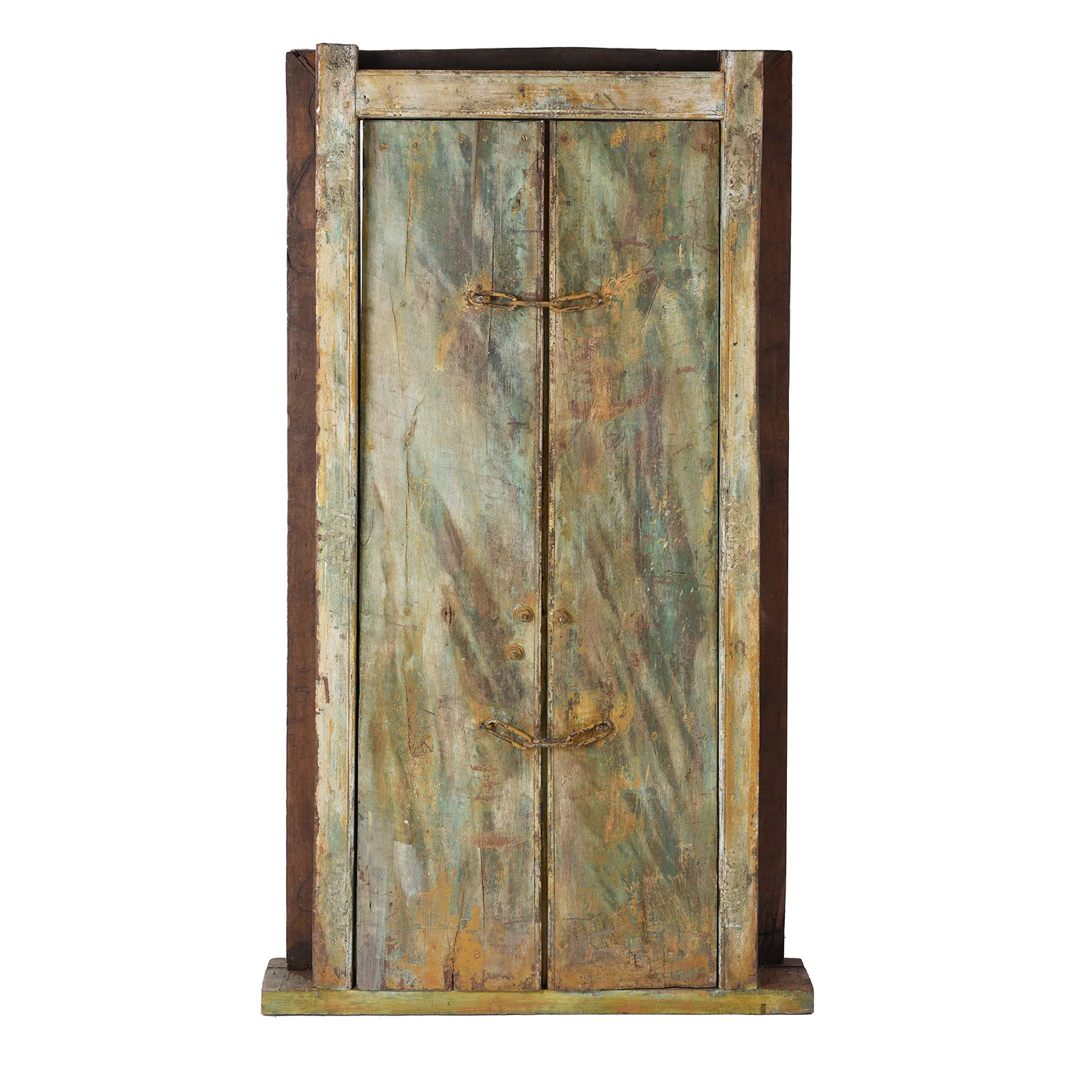 Painted Indian Door & Frame From Gujarat - 19th Century - Image 7