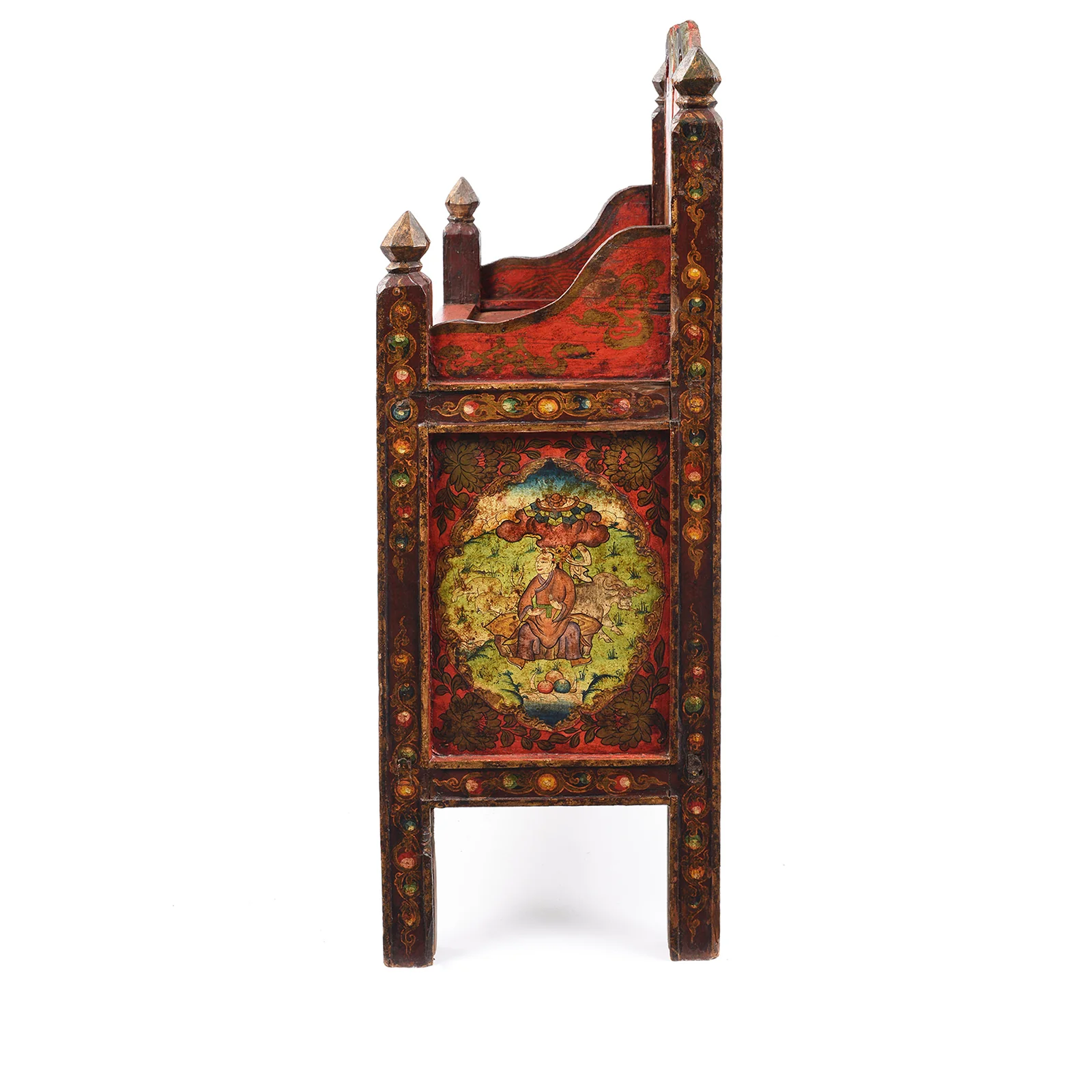 Painted Pegam Prayer Table From Tibet - Ca 1900 - Image 4