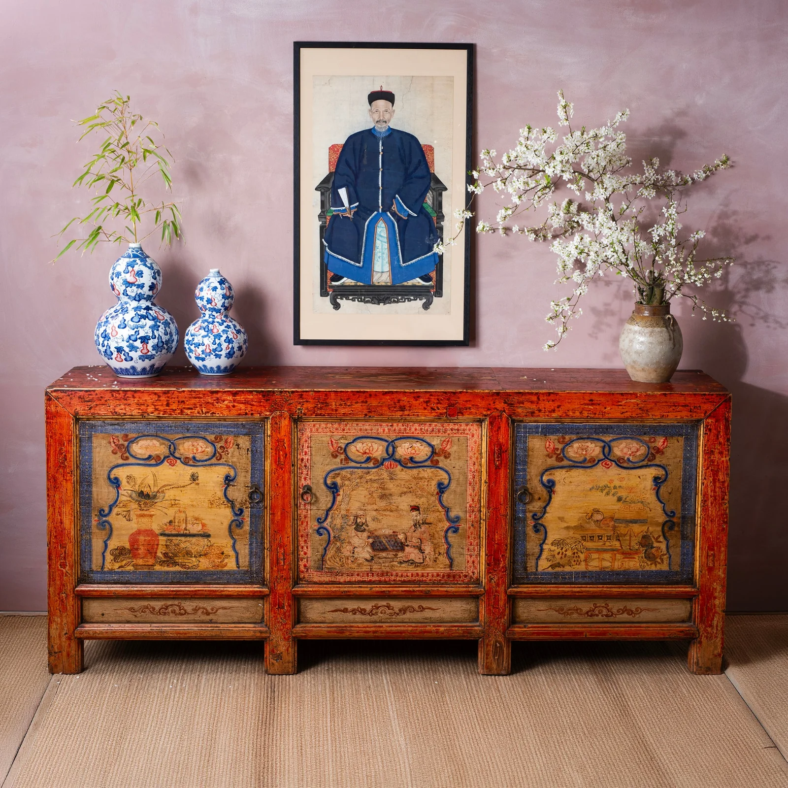 Painted Qinghai Sideboard - 19th Century