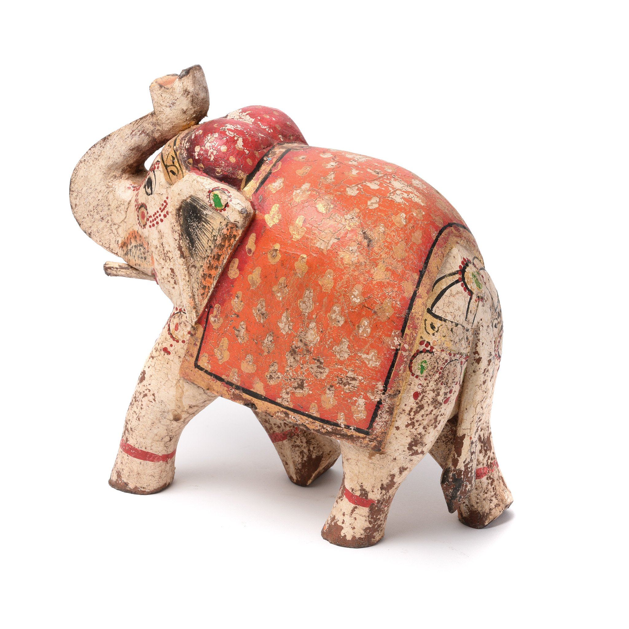 Painted Indian Elephant Figurine From Rajasthan - Image 5