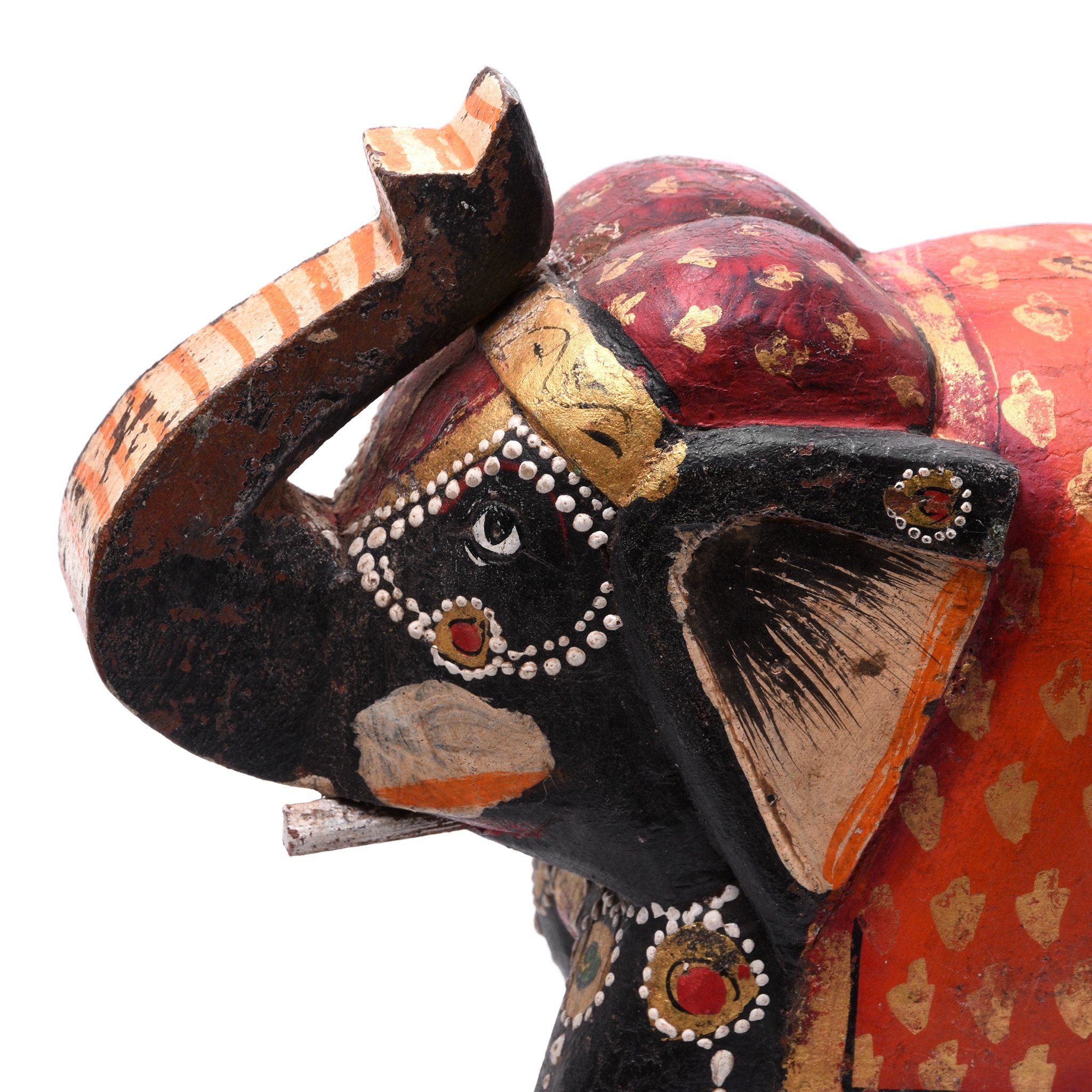 Painted Indian Elephant Figurine From Rajasthan - Image 7