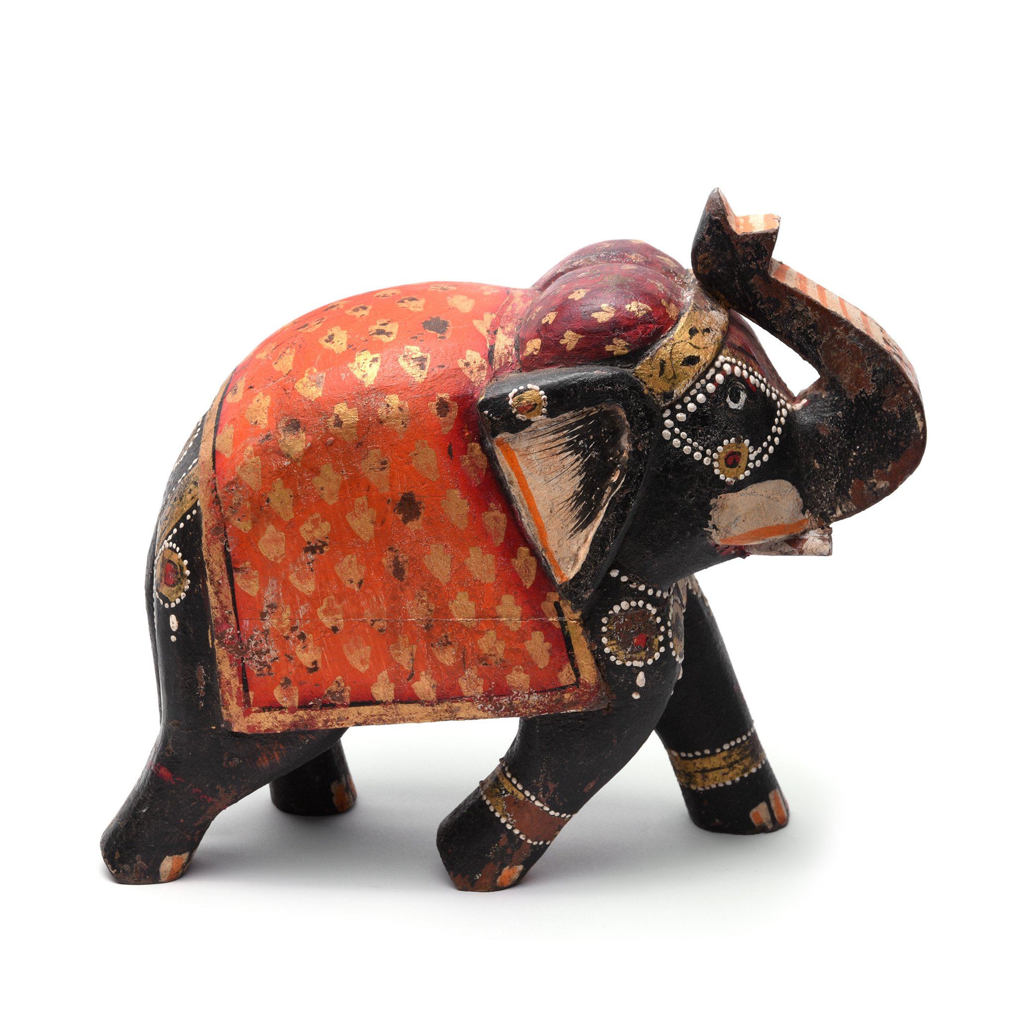 Painted Indian Elephant Figurine From Rajasthan - Image 9