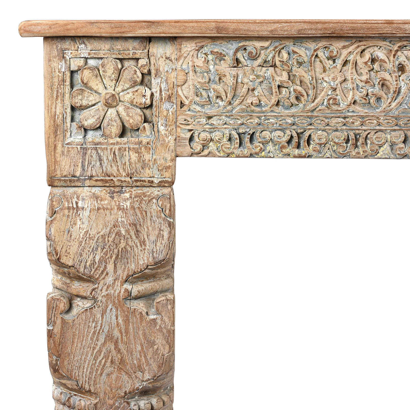 Painted Console Table Made From Reclaimed Teak - Image 2