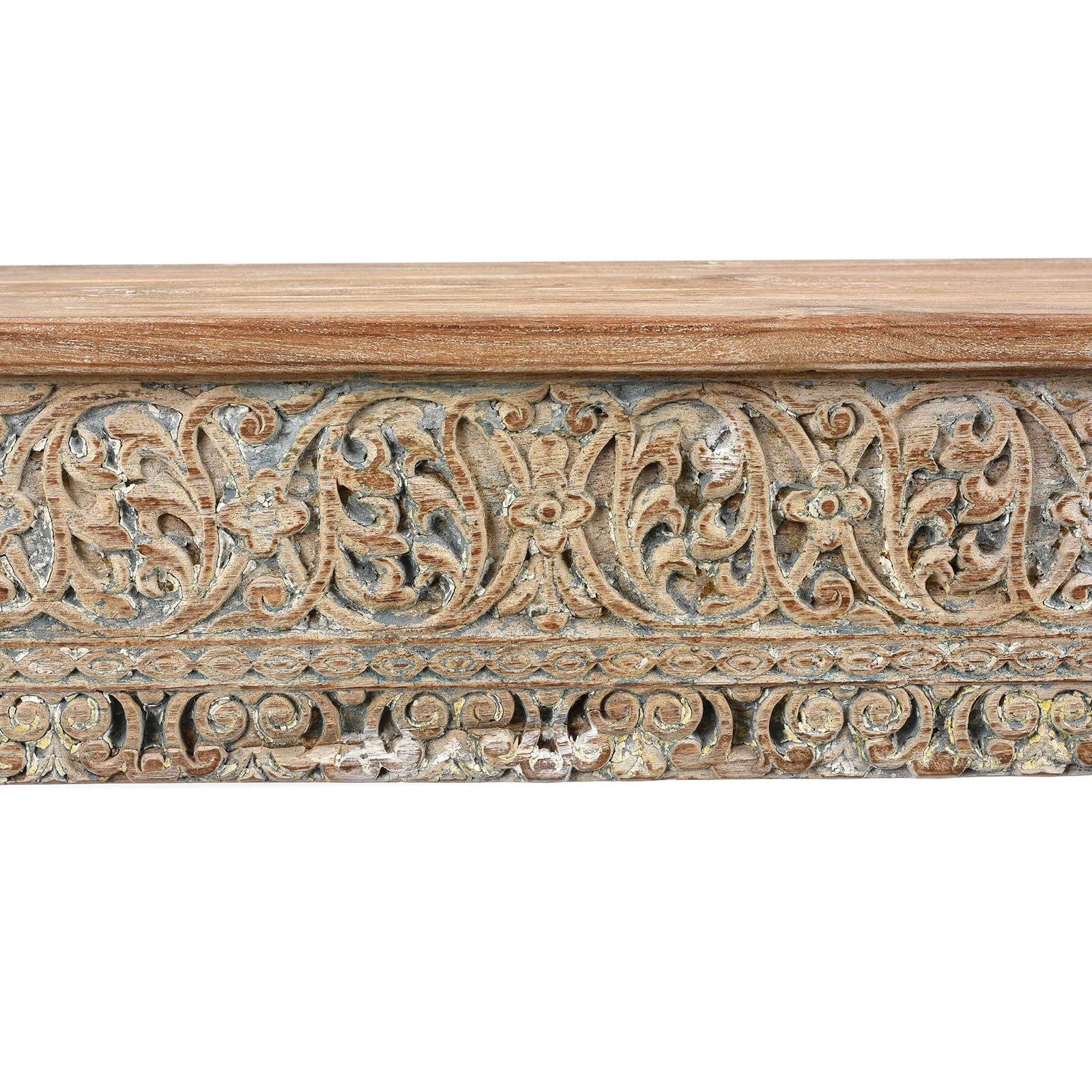 Painted Console Table Made From Reclaimed Teak - Image 4