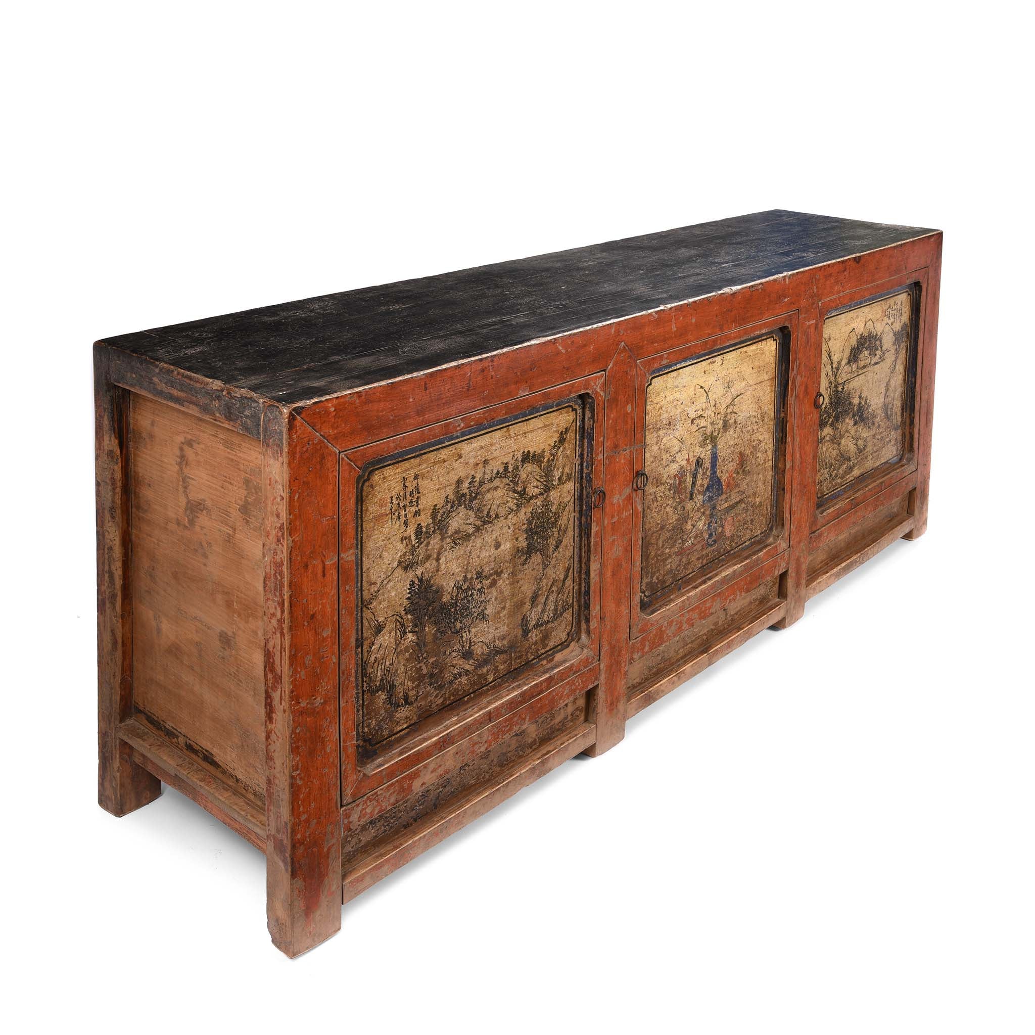 Painted Sideboard From Mongolia - 18thC - Image 3