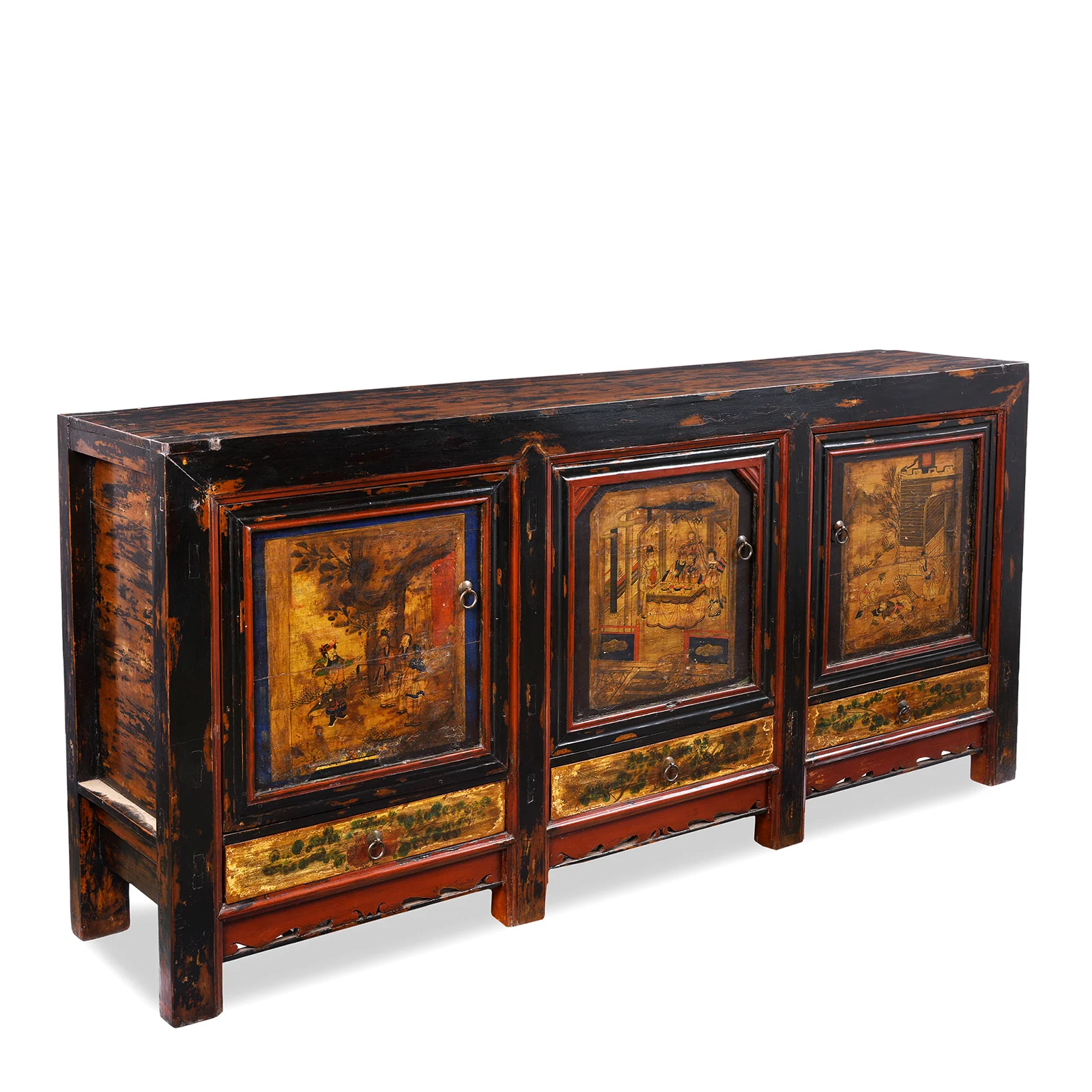Painted Sideboard From Mongolia - 19th Century - Image 6