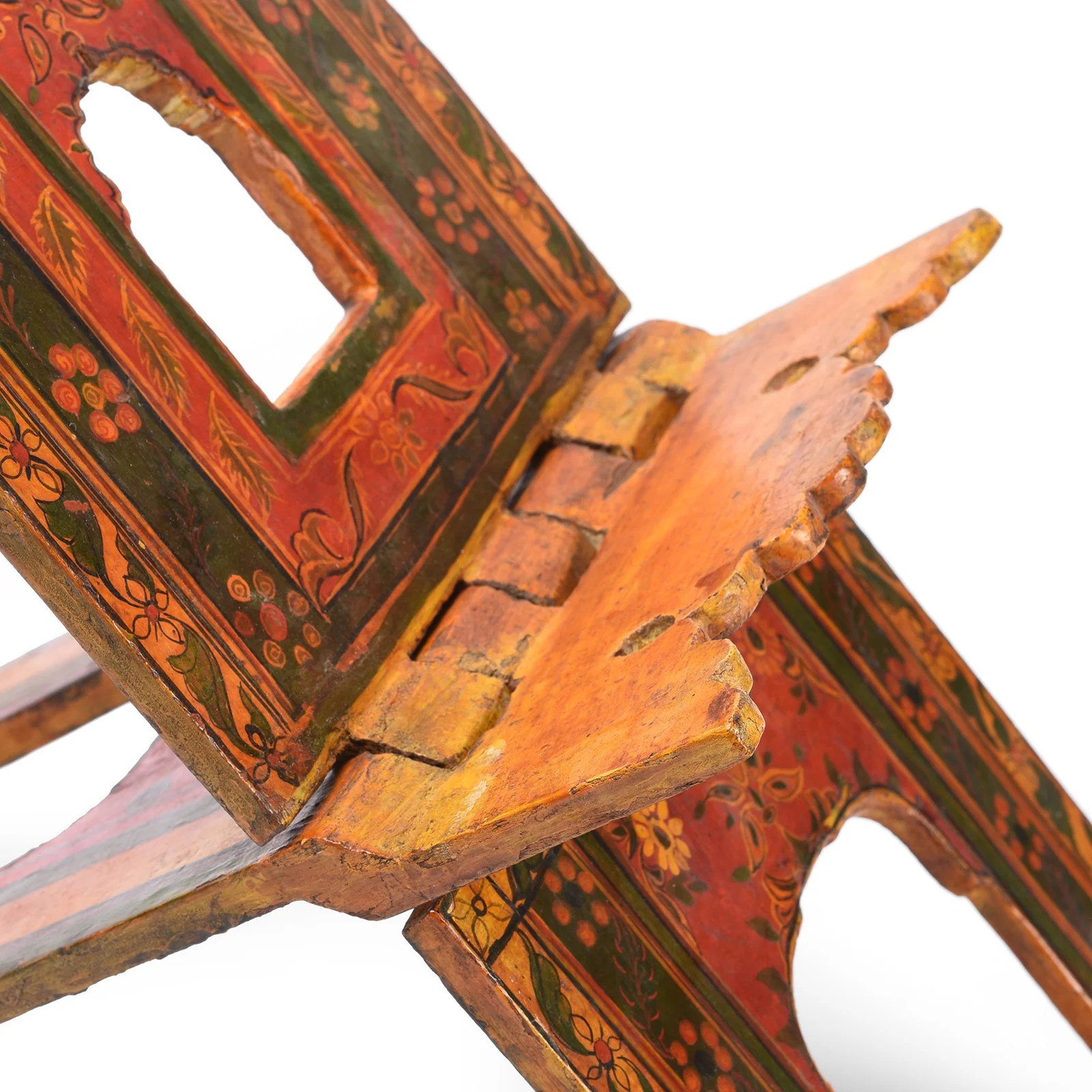 Painted Teak Book Stand From Bikaner - 19thC - Image 3