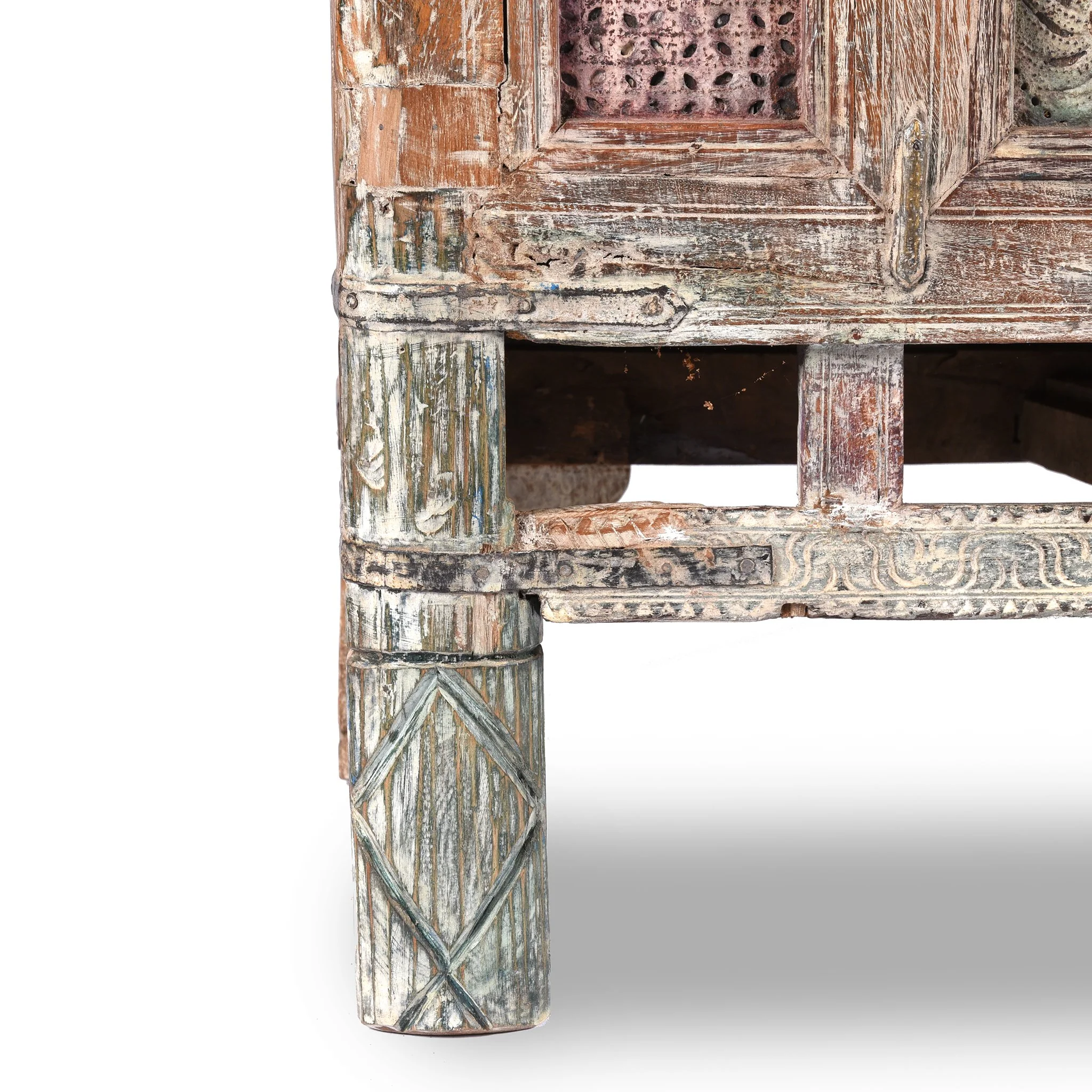 Painted Indian Dowry Chest "Damchiya" From Kutch - Early 20thC - Image 6