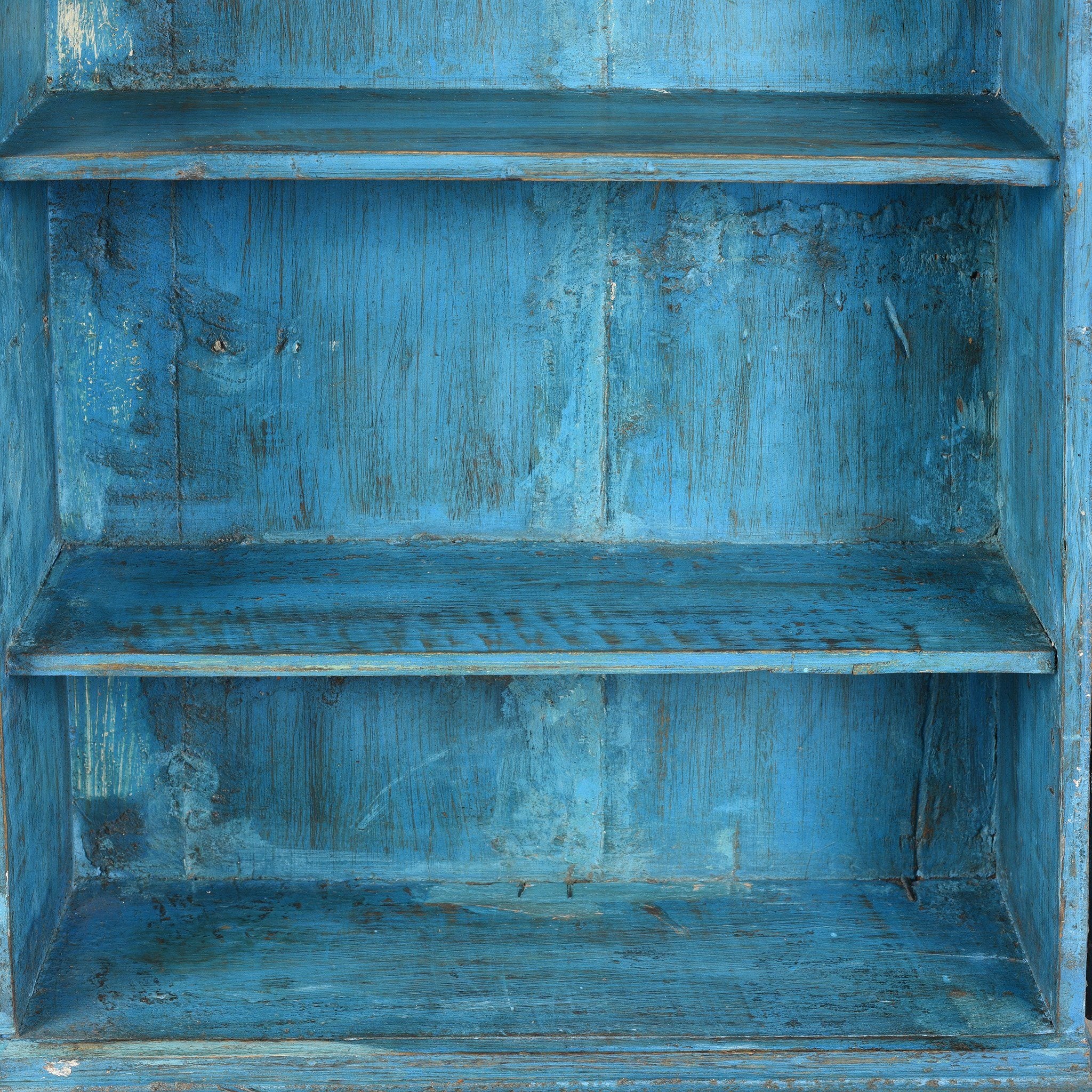 Painted Teak Glazed Wall Cabinet - Ca 1930 - Image 5