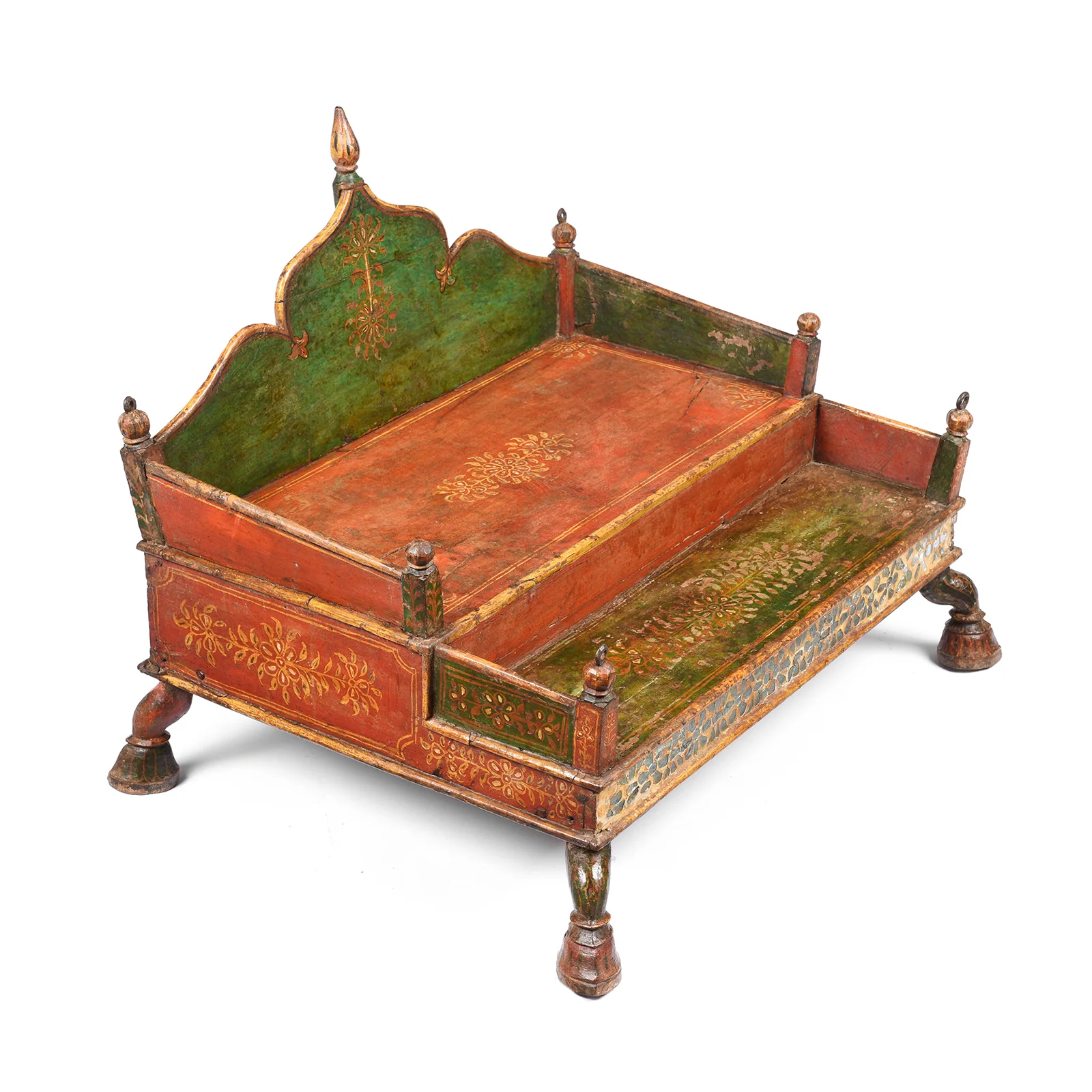 Painted Teak Singhasan From Bikaner - India - 19thC - Image 2