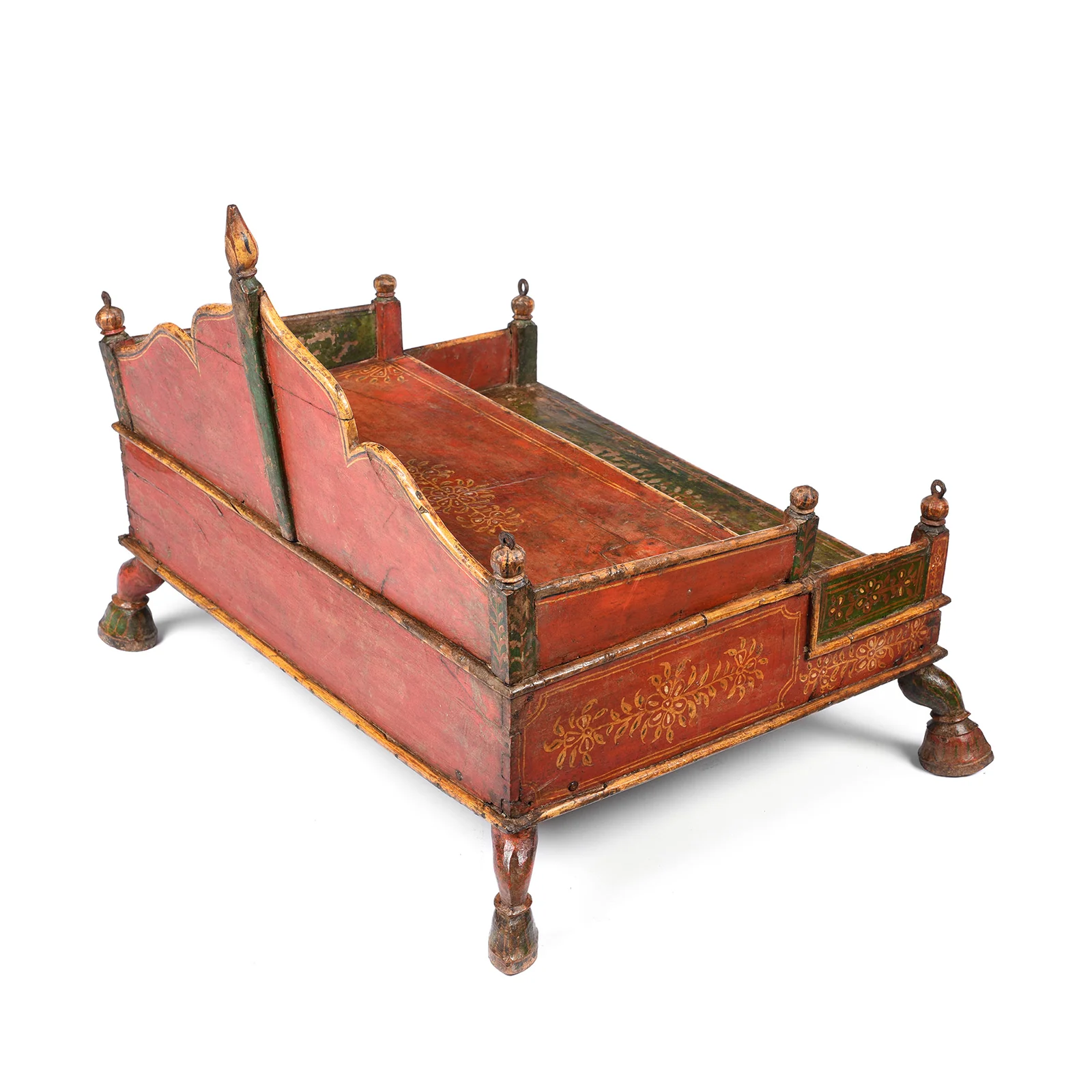 Painted Teak Singhasan From Bikaner - India - 19thC - Image 3