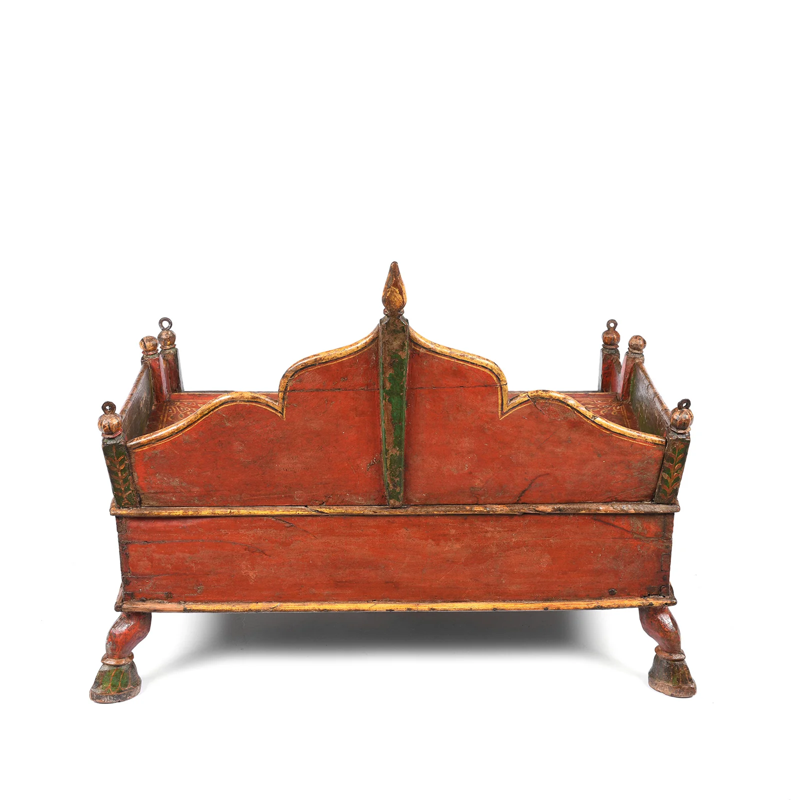 Painted Teak Singhasan From Bikaner - India - 19thC - Image 4