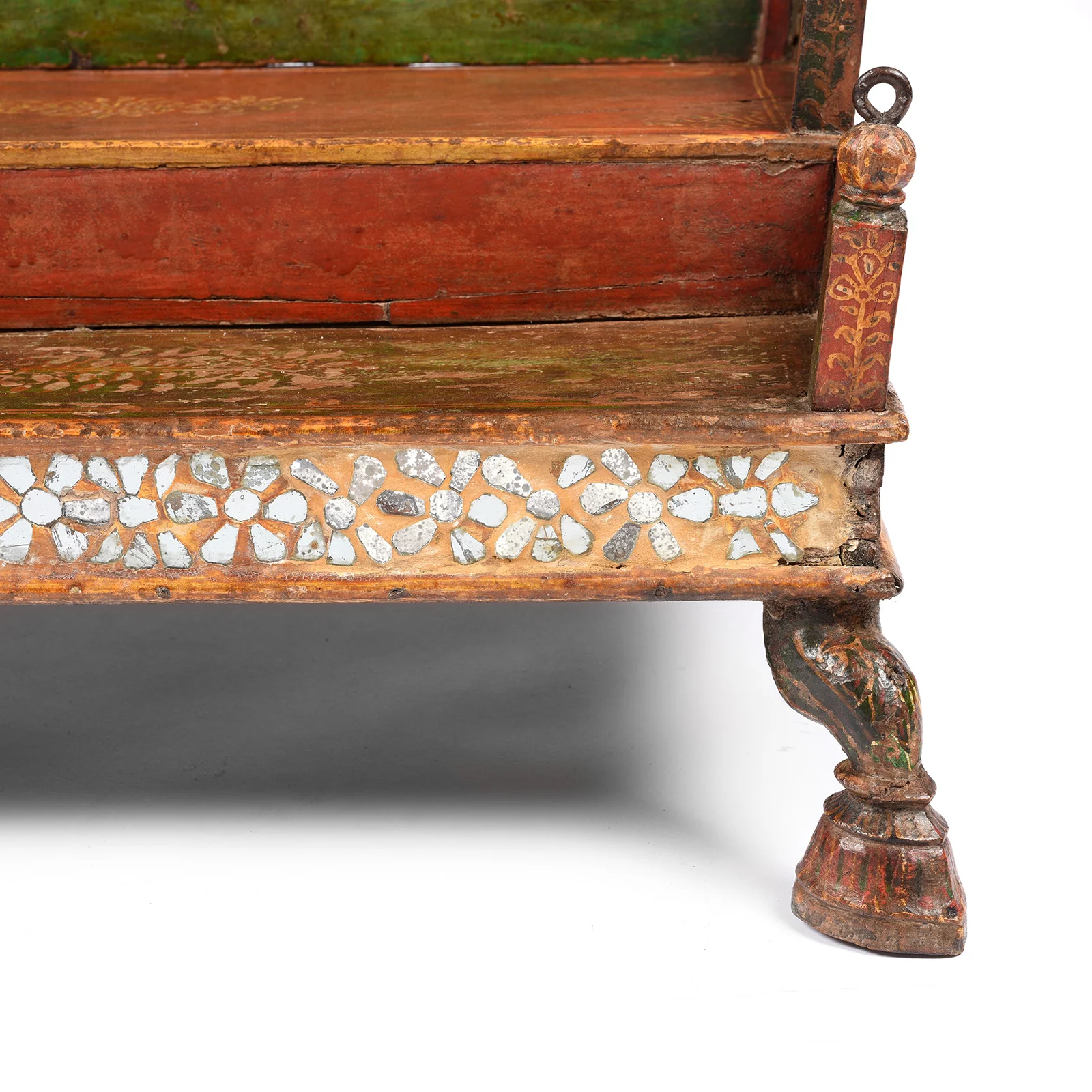 Painted Teak Singhasan From Bikaner - India - 19thC - Image 5