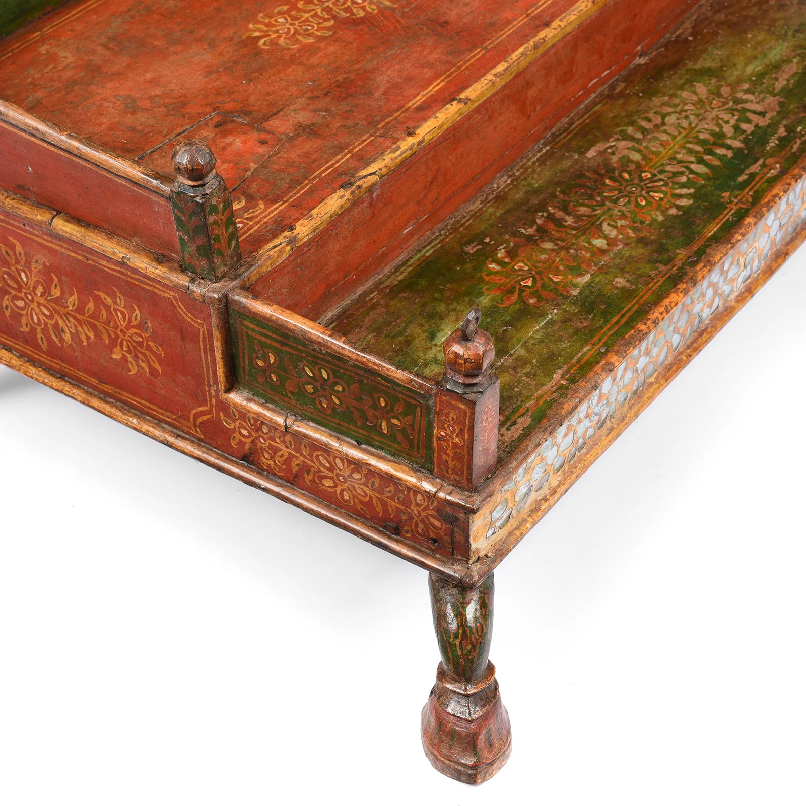Painted Teak Singhasan From Bikaner - India - 19thC - Image 6