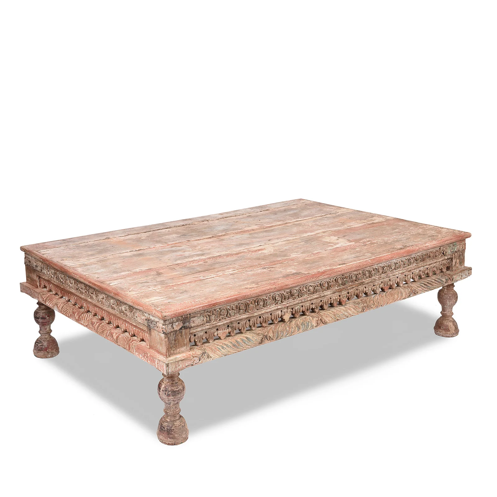 Painted Teak Takhat From Gujarat - 19th Century