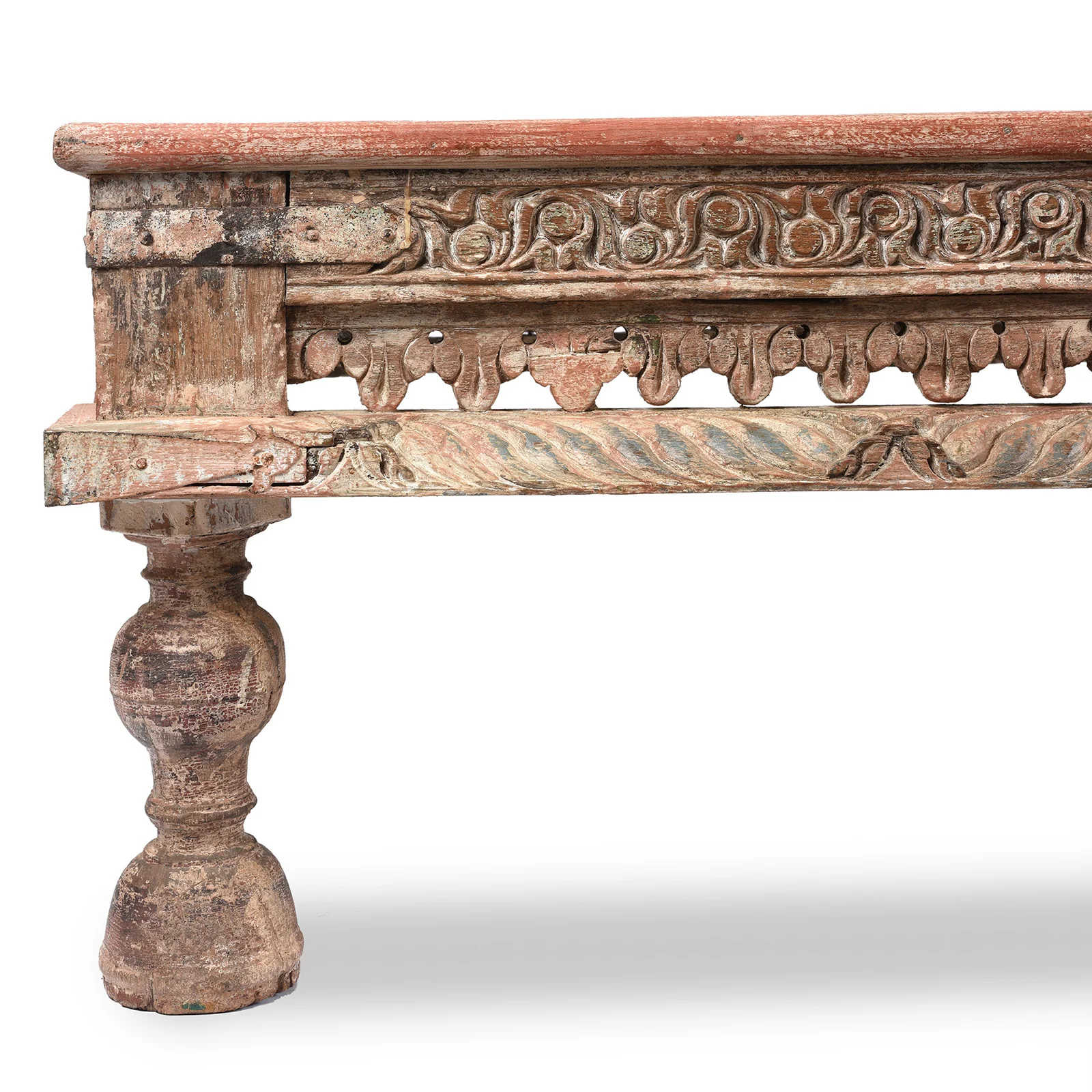 Painted Teak Takhat From Gujarat - 19th Century - Image 2