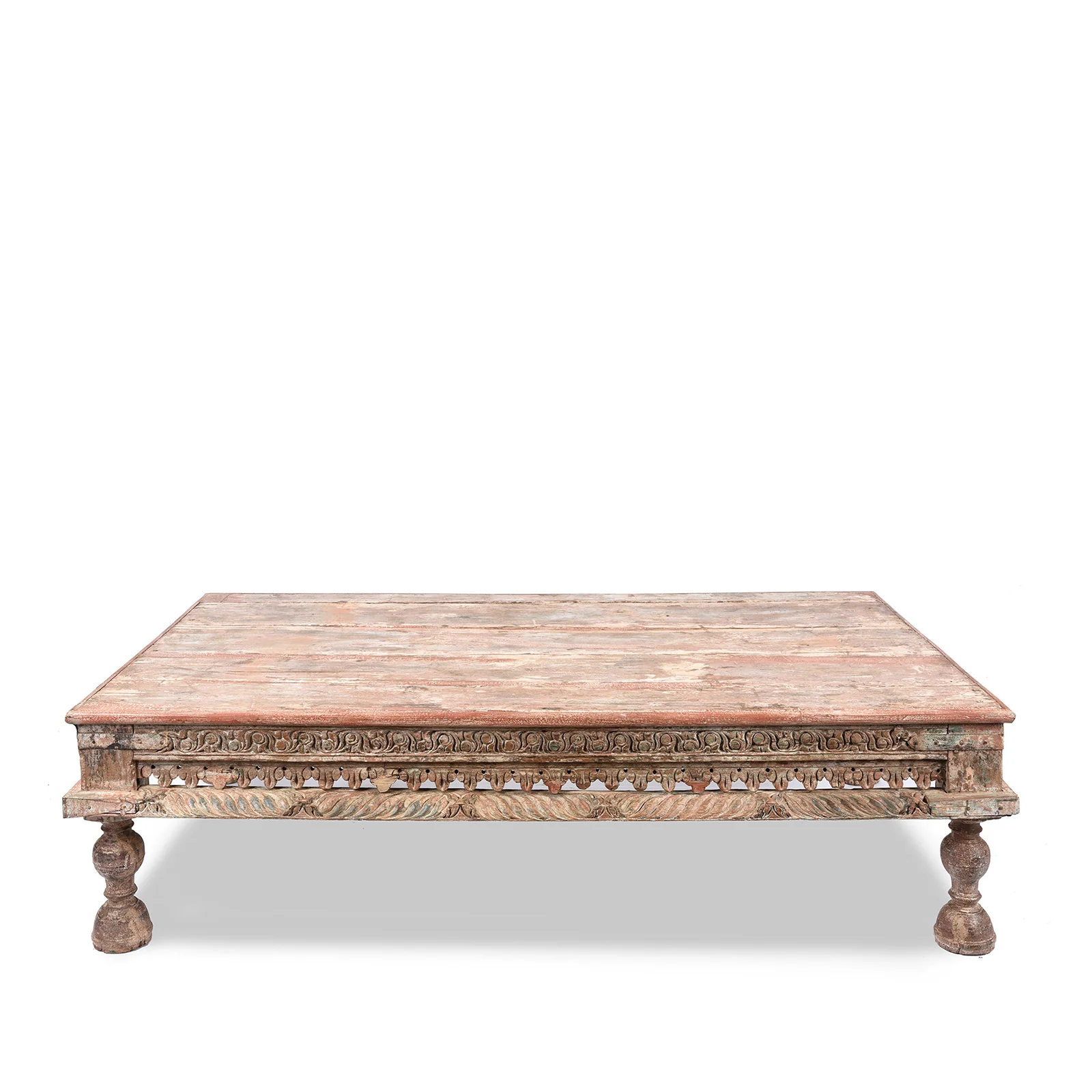 Painted Teak Takhat From Gujarat - 19th Century - Image 9