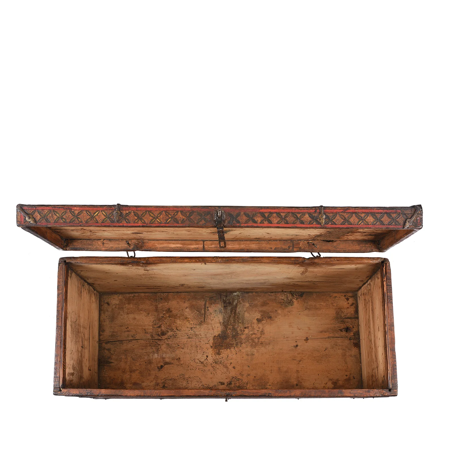 Painted Tibetan 'Flaming Lotus' Storage Chest - 18th Century - Image 4