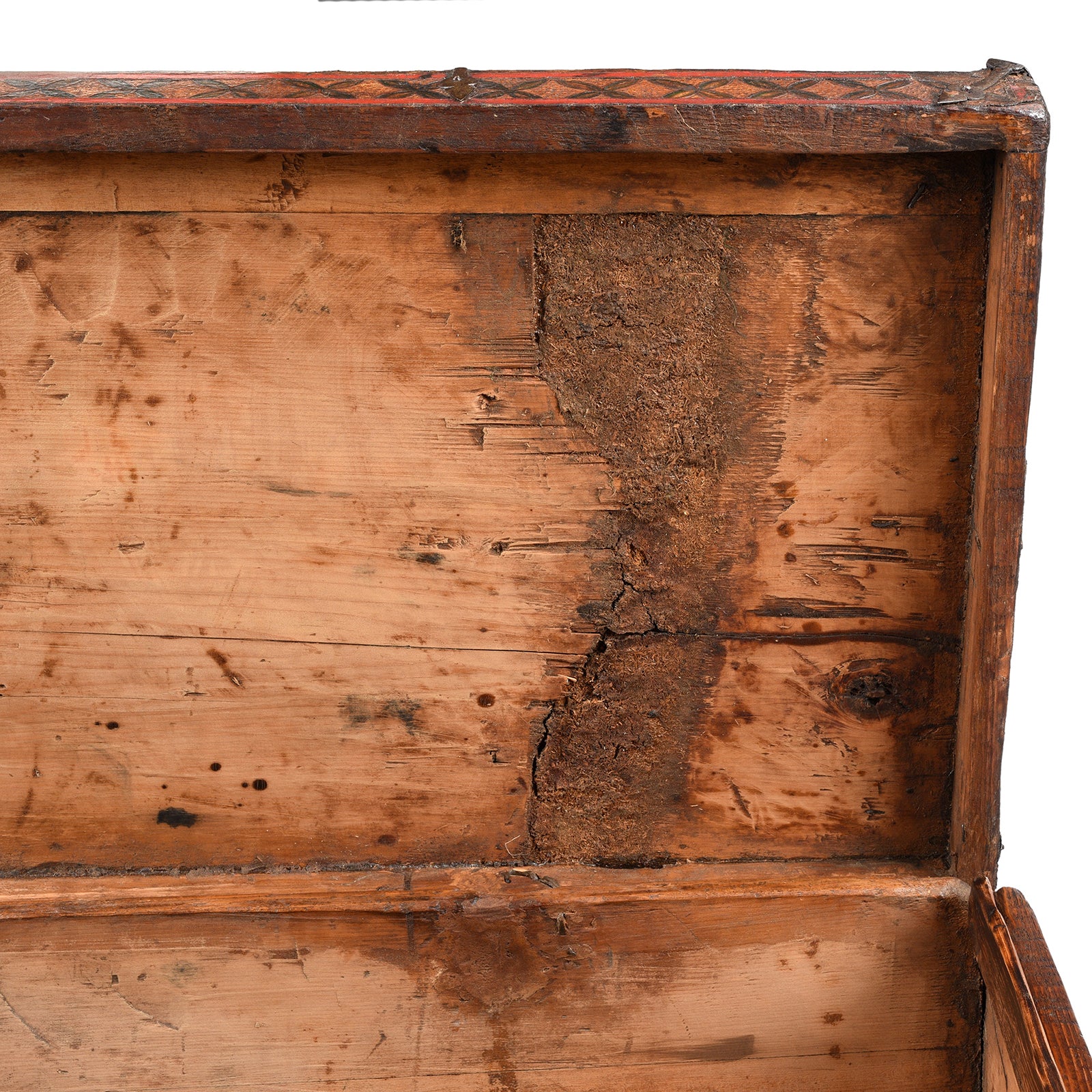 Painted Tibetan 'Flaming Lotus' Storage Chest - 18th Century - Image 5