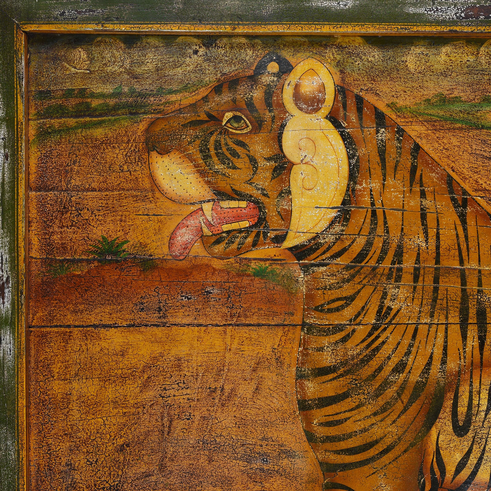 Indian Folk Art Tiger Panel from Rajasthan - Image 6
