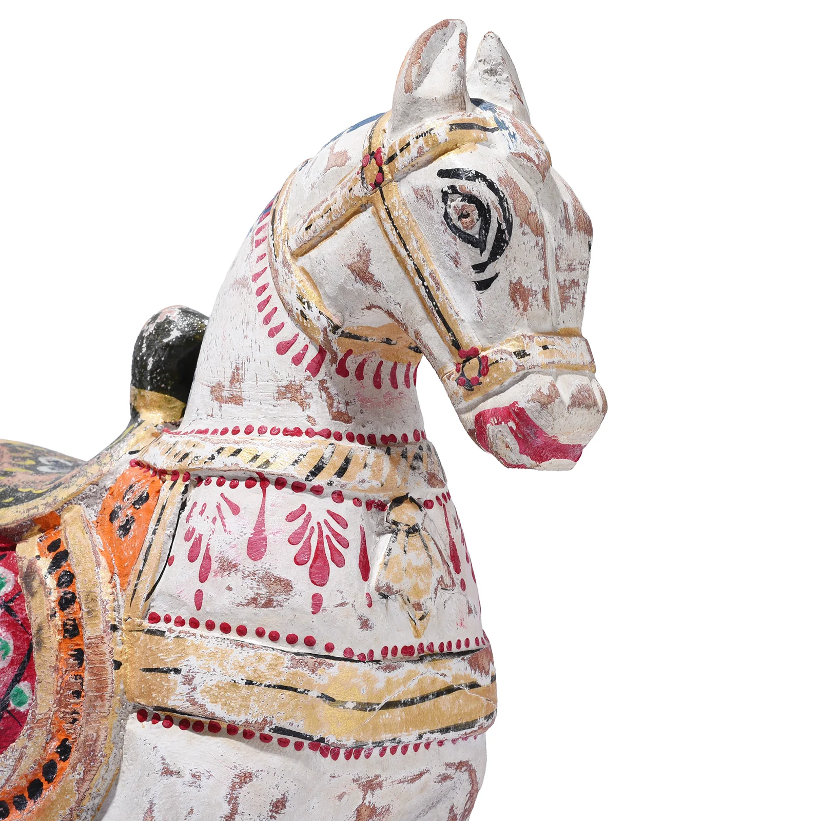 Painted Wooden Marwari Horse From Rajasthan - Image 10