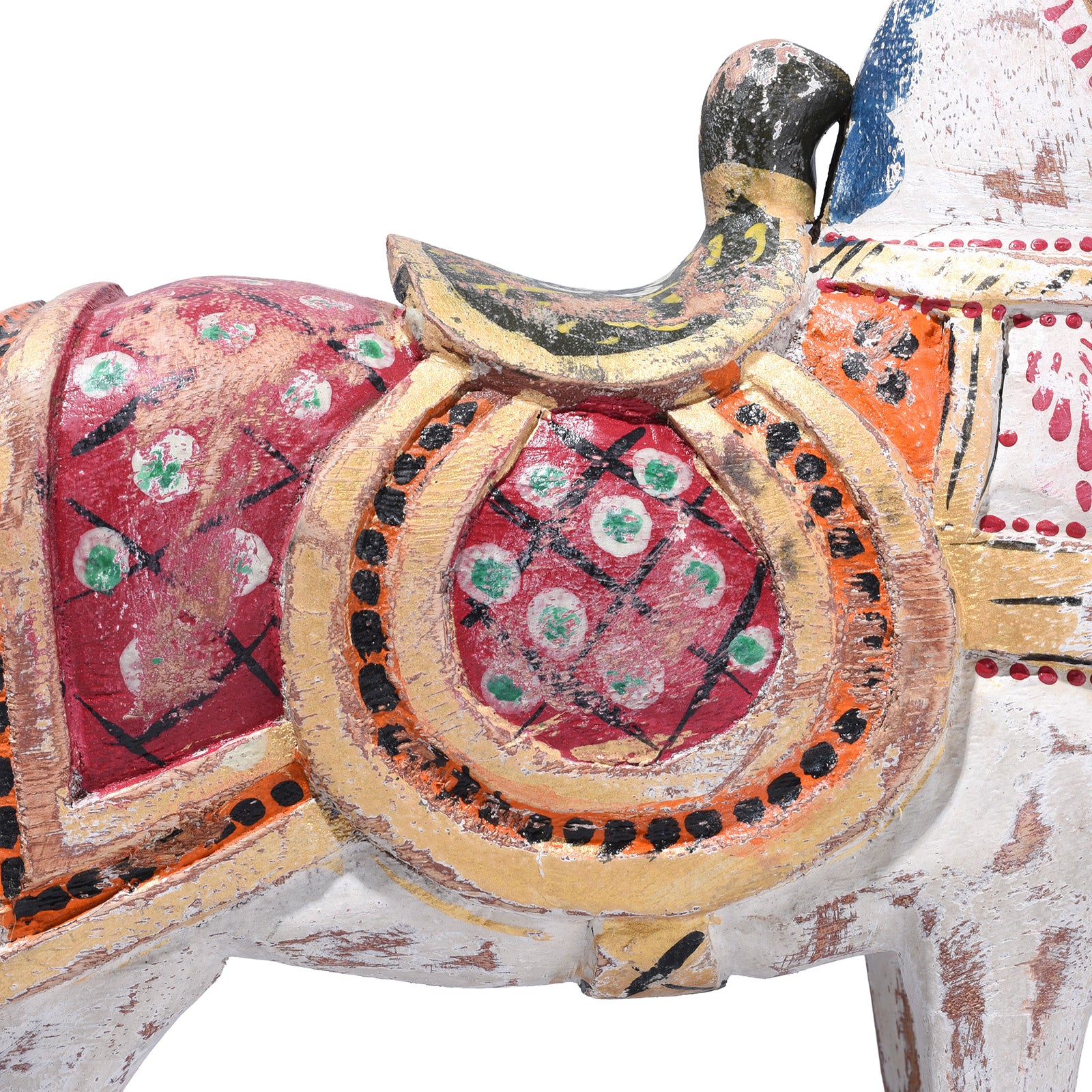 Painted Wooden Marwari Horse From Rajasthan - Image 11