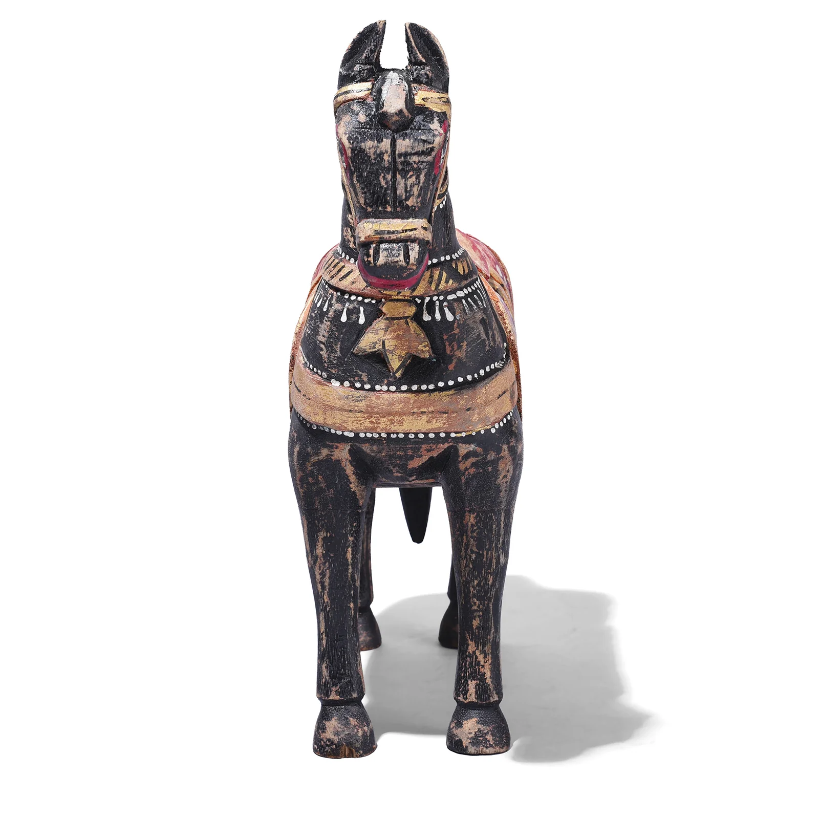 Painted Wooden Marwari Horse From Rajasthan - Image 13