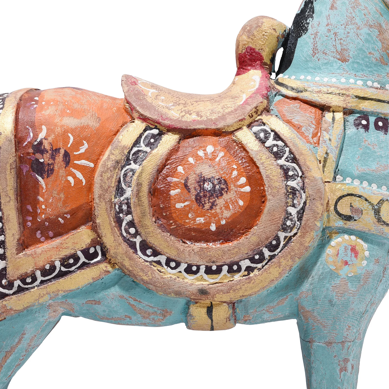 Painted Wooden Marwari Horse From Rajasthan - Image 6