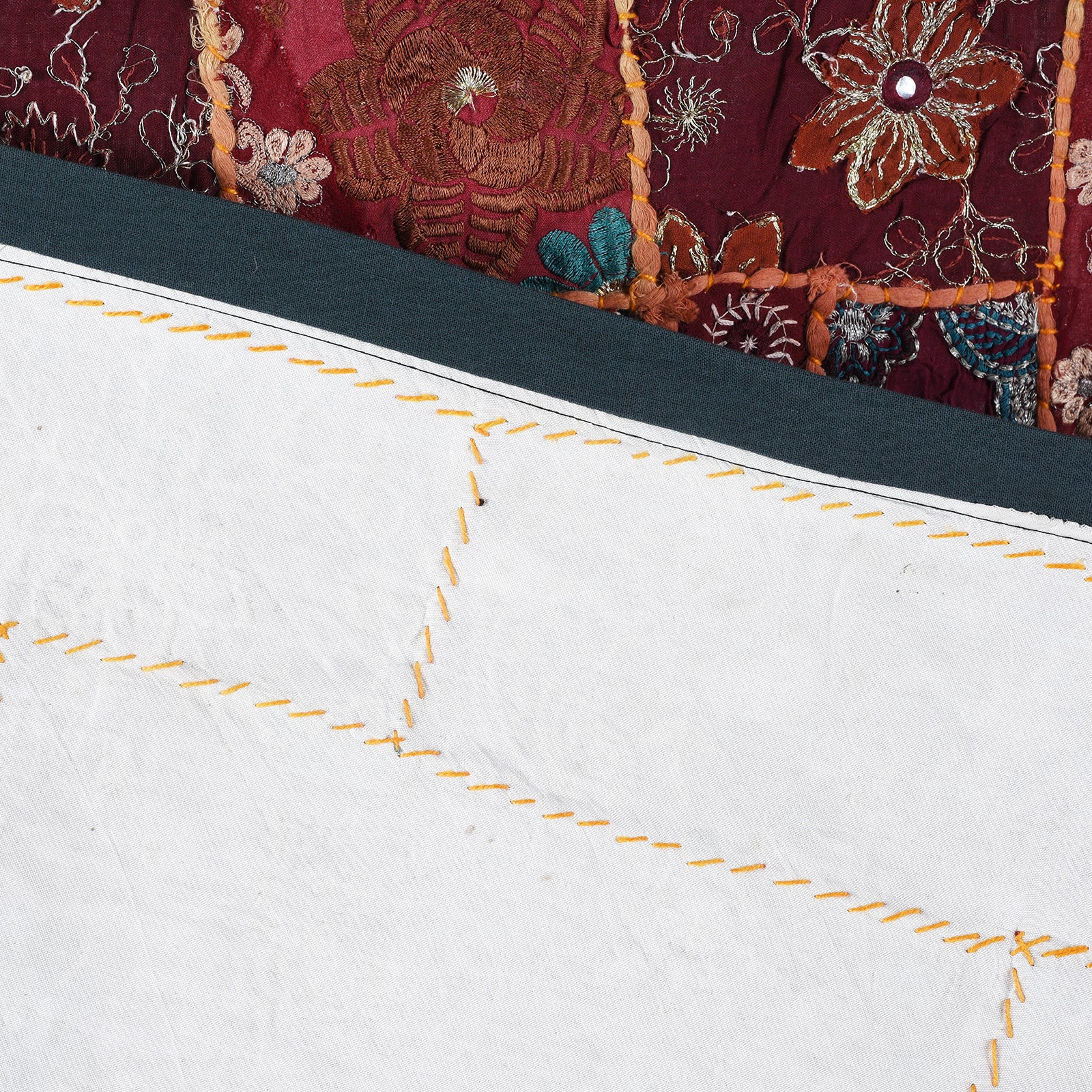 Vintage Patchwork Sari Wall Hanging - Image 7