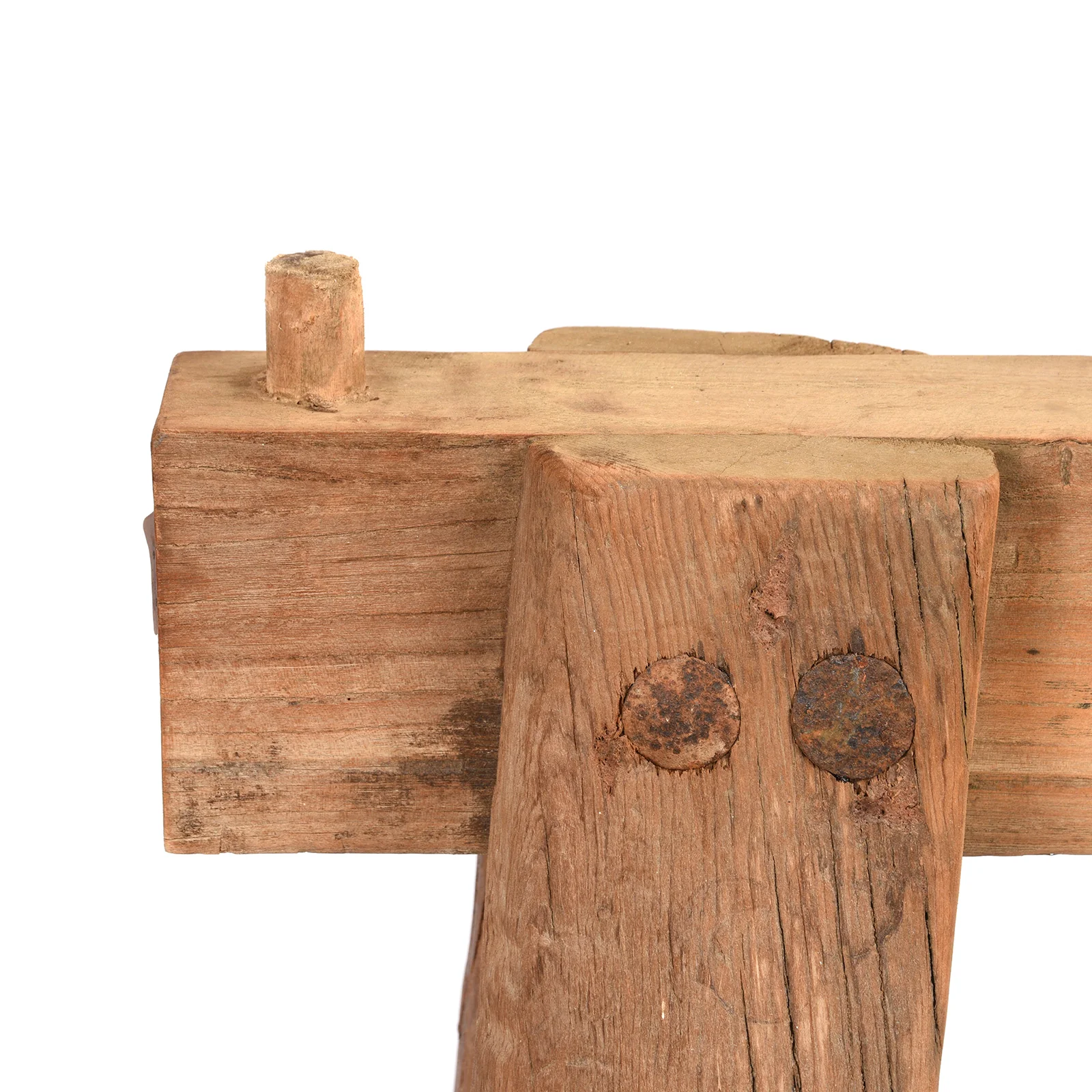 Trestle Dining Table Made From Old Pine - Image 6