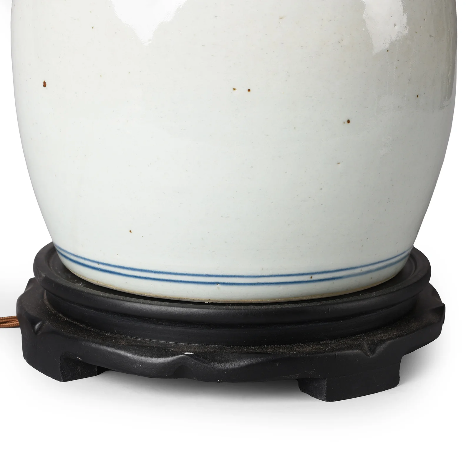 Plain Ginger Jar Lamp With Base - Image 4
