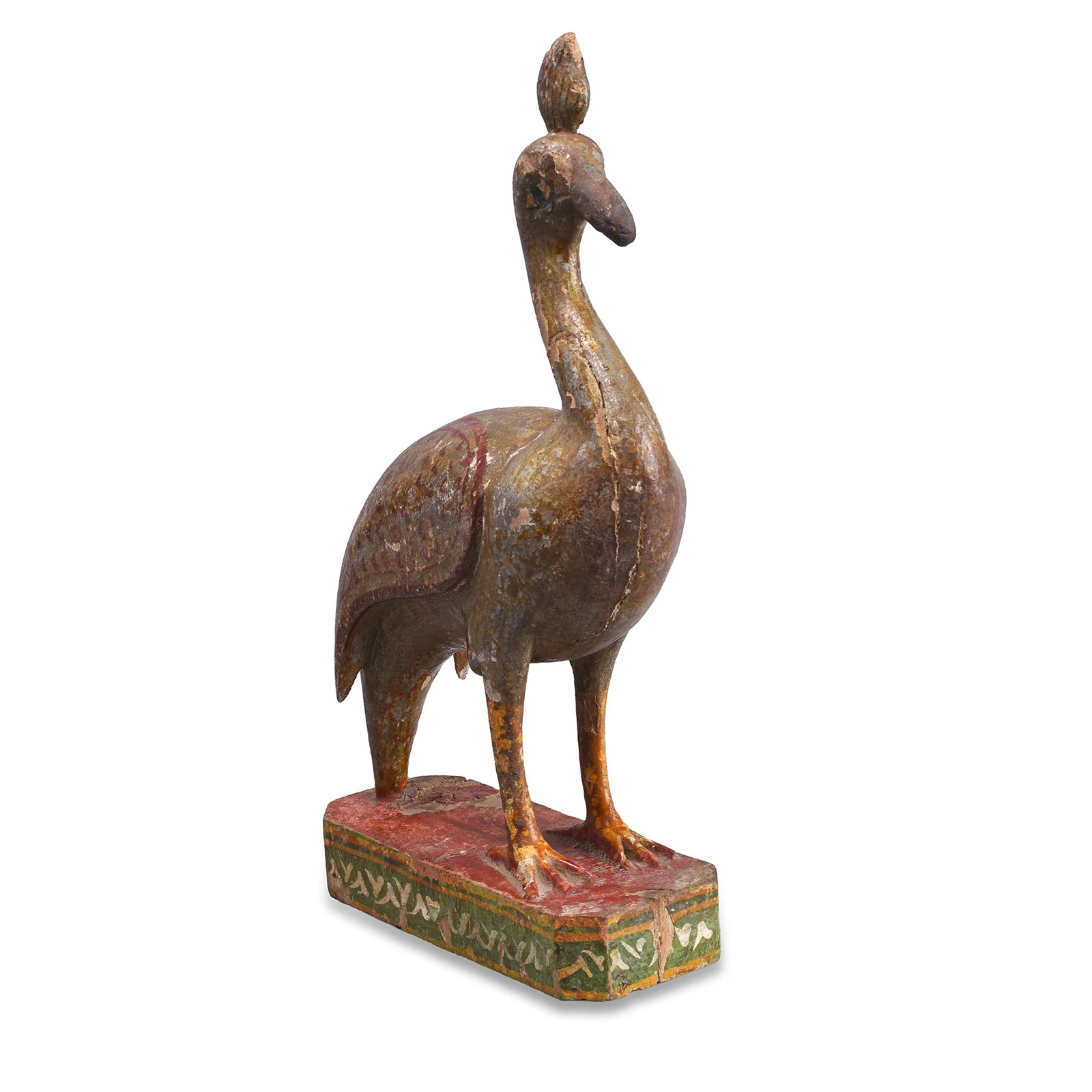 Polychromed Indian Peacock Figure From Surat - Ca 1900 - Image 2