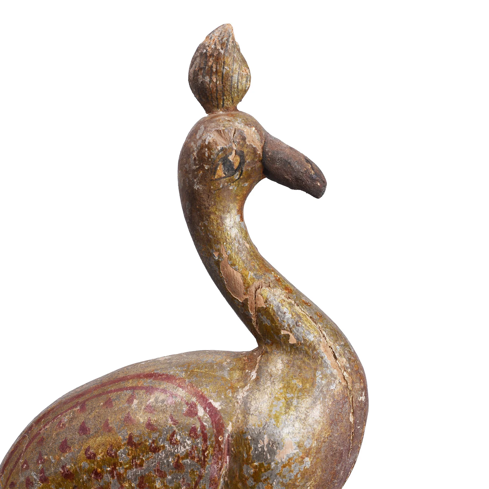 Polychromed Indian Peacock Figure From Surat - Ca 1900 - Image 3