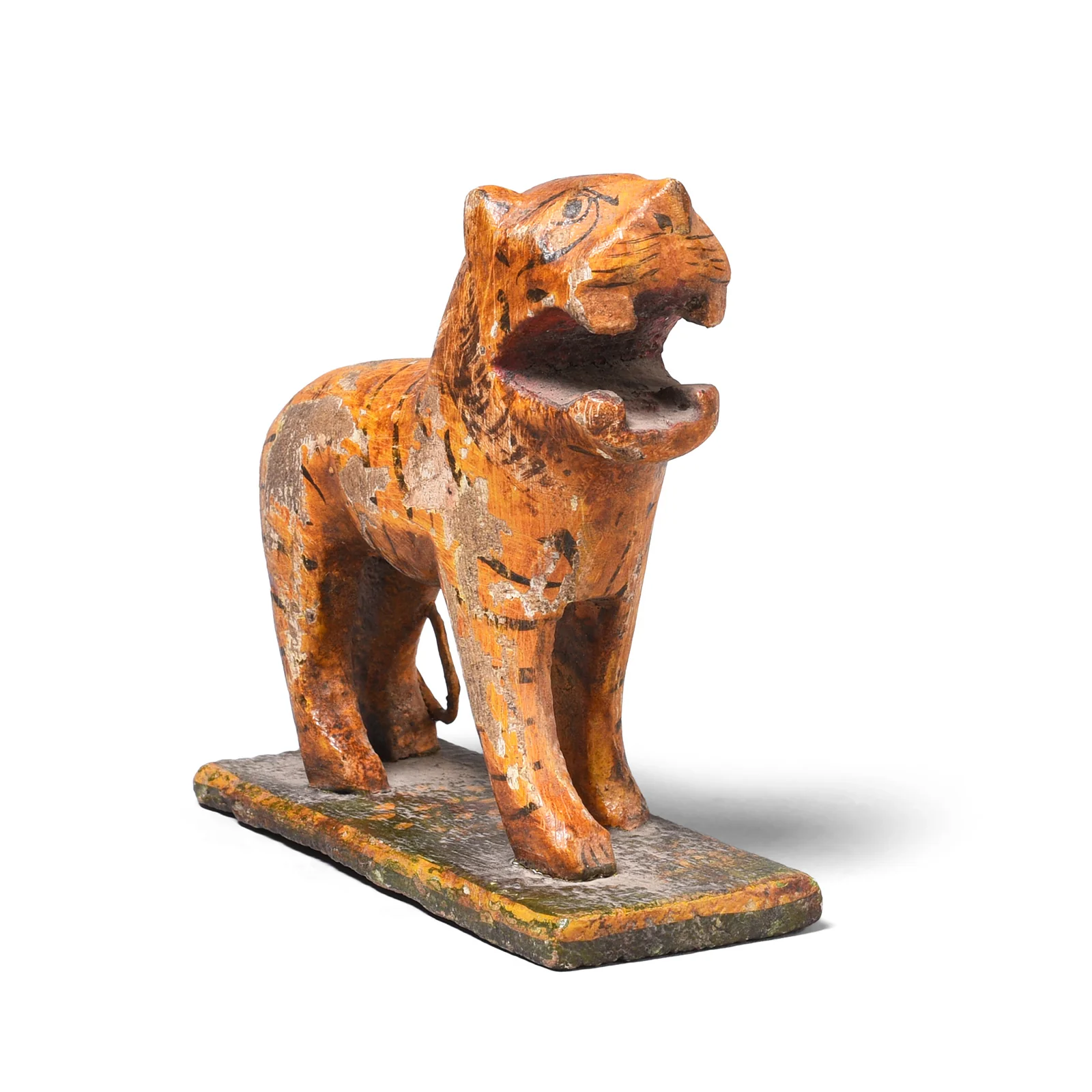 Polychromed Indian Tiger Figure From Gujarat - Ca 1920's - Image 2