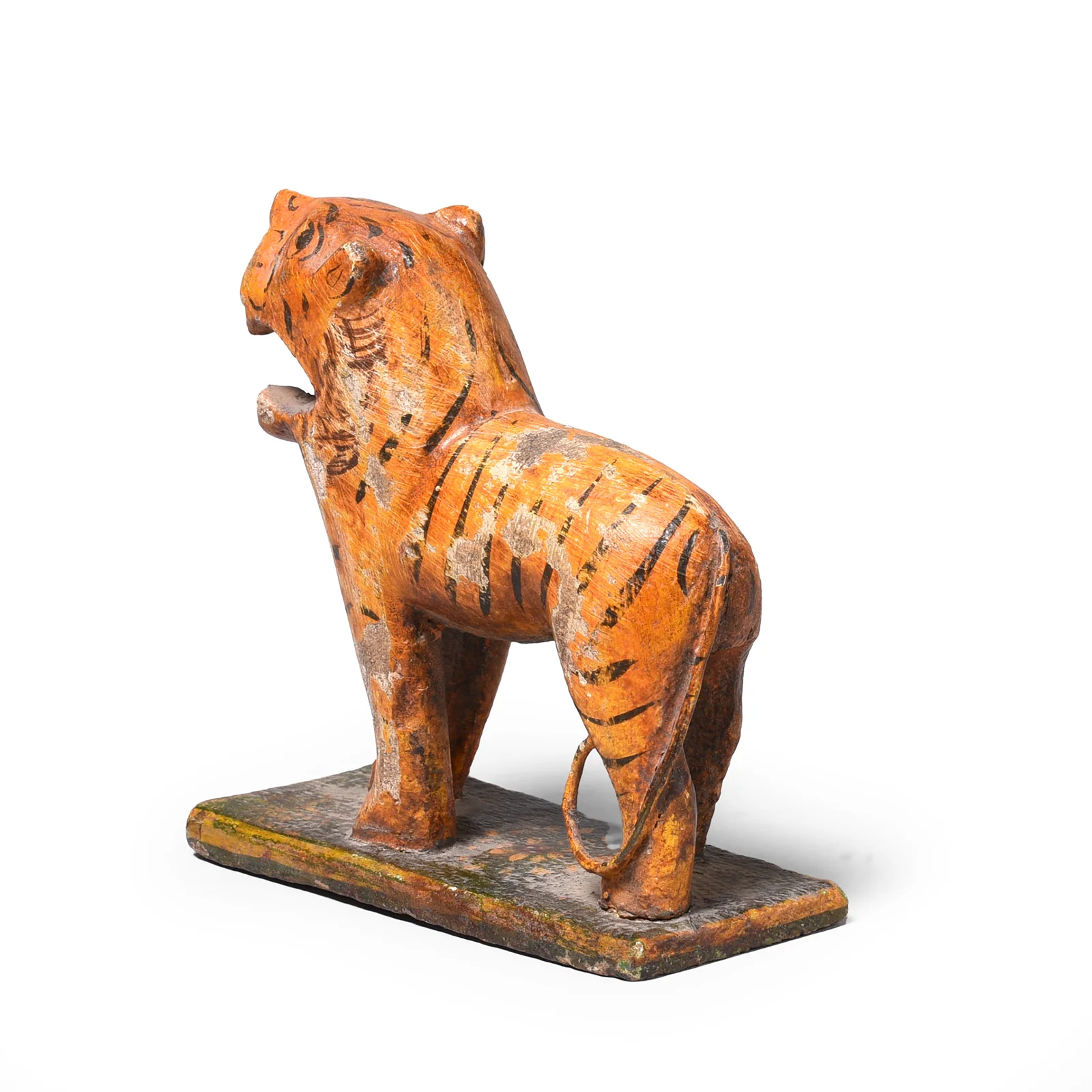 Polychromed Indian Tiger Figure From Gujarat - Ca 1920's - Image 3