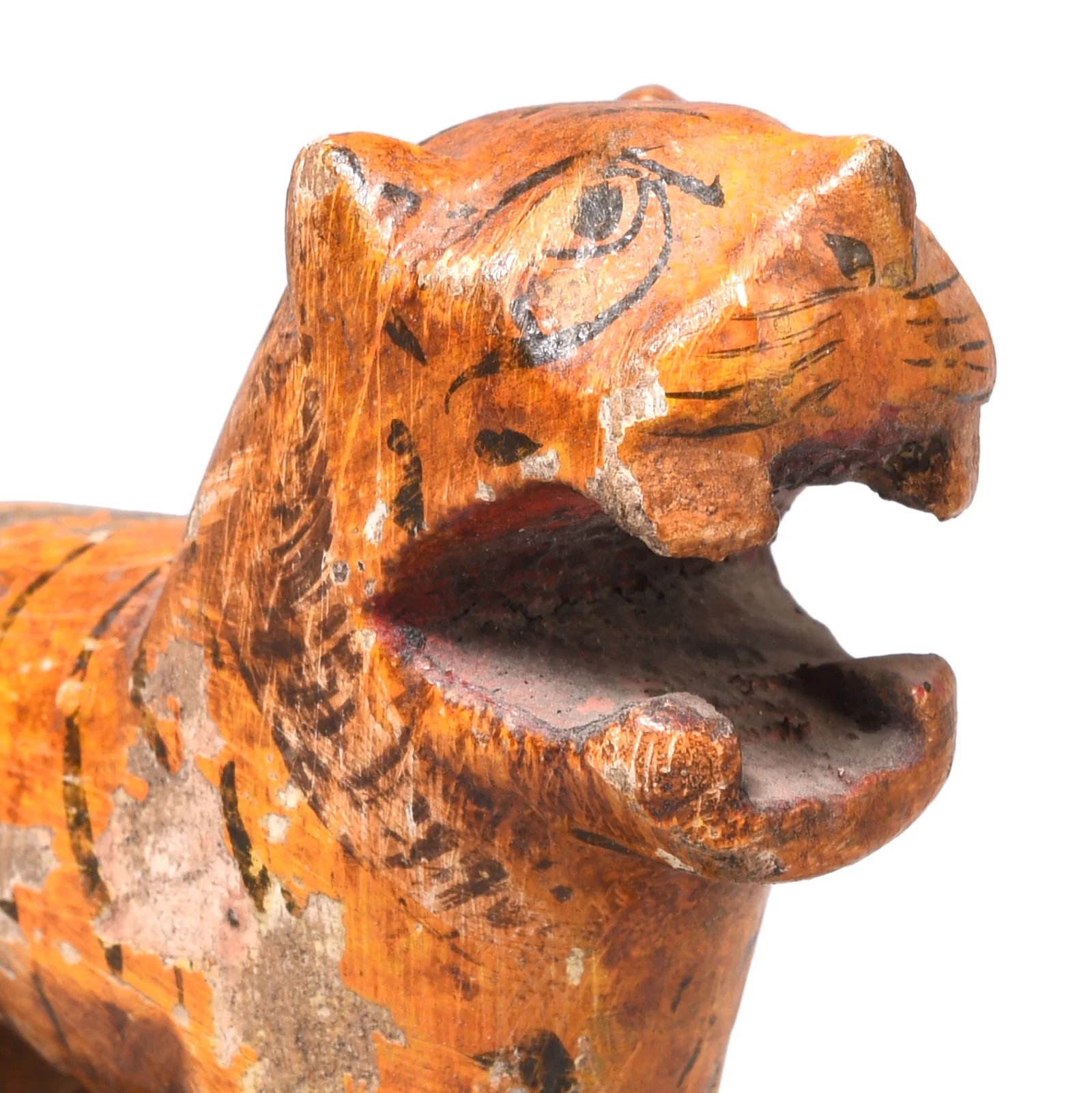 Polychromed Indian Tiger Figure From Gujarat - Ca 1920's - Image 4